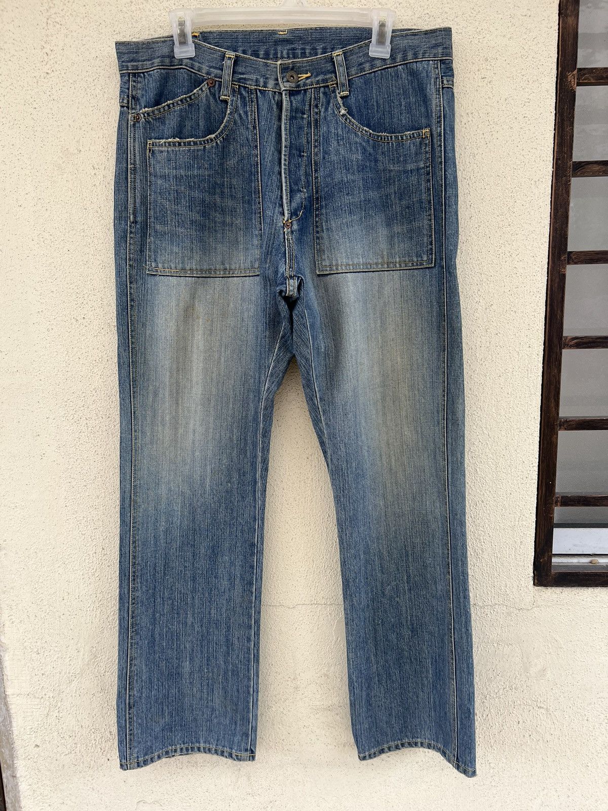 Sandinista MFG VTG 2005 Sandinista Japan Dirty Mud Denim Fatigue Jeans Size US 34 / EU 50 - 6 Thumbnail