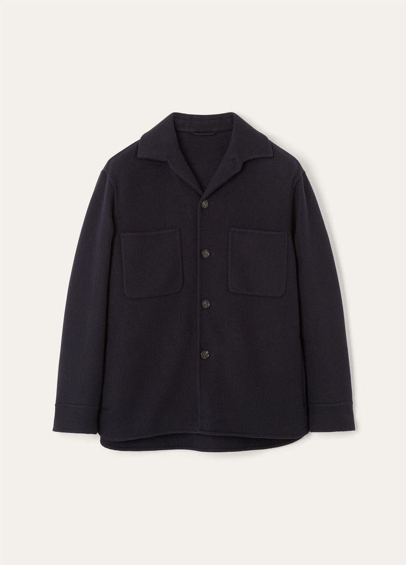 o1w1db10226 FAO3175 Evandro Overshirt in Navy Blue