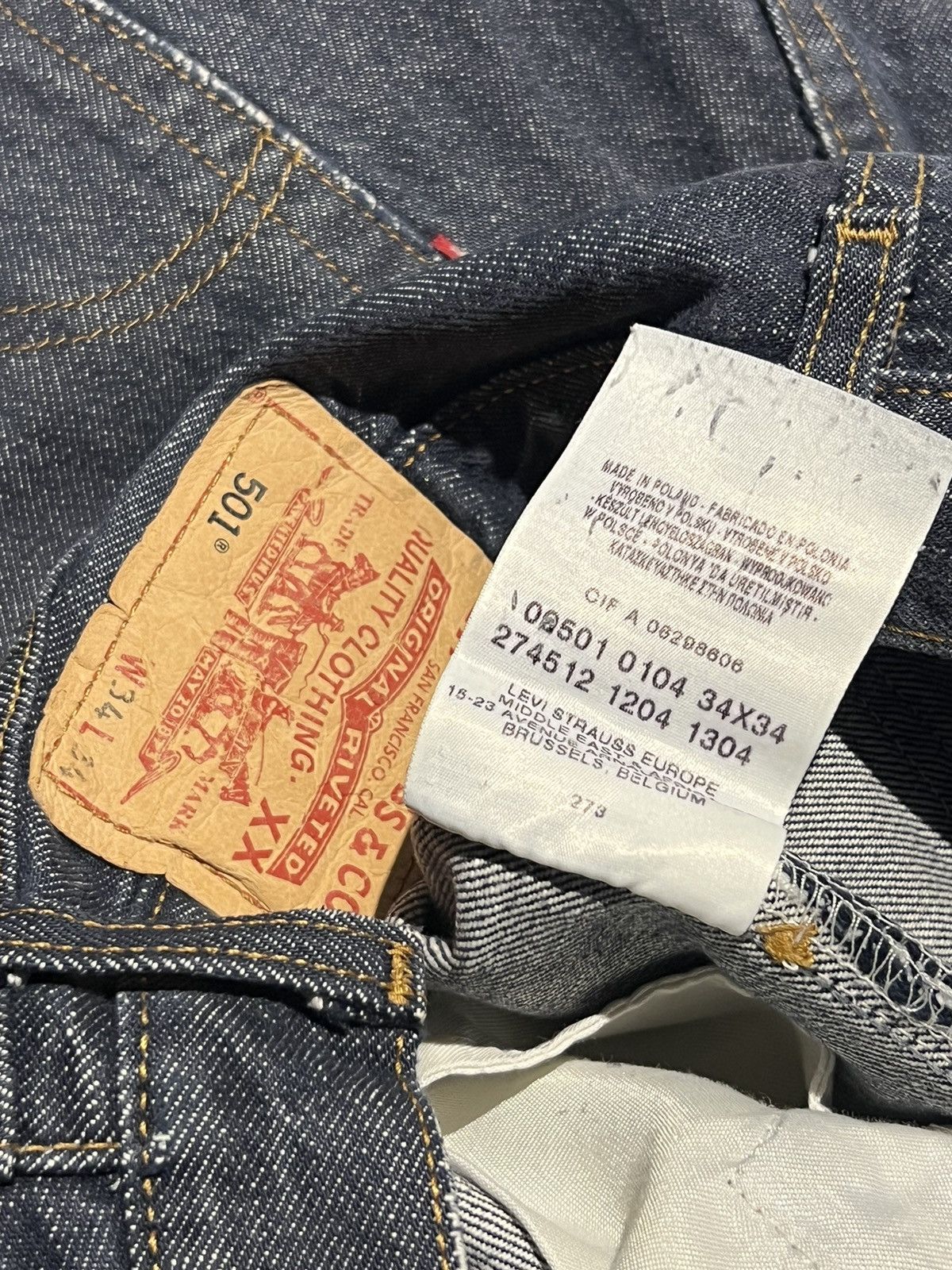 Jean × Levi's VINTAGE LEVIS 501 DENIM PATCH RIPPED JEANS PANT Size US 34 / EU 50 - 11 Thumbnail