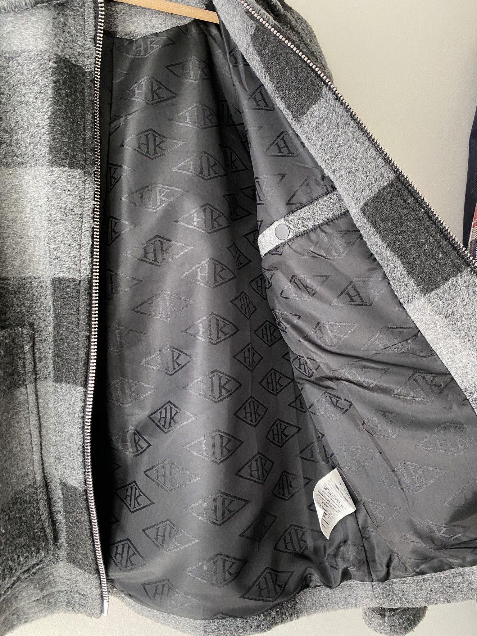 Han Kjobenhavn $810 - Zip Boxy Jacket - Black/Grey Check Size US L / EU 52-54 / 3 - 6 Thumbnail