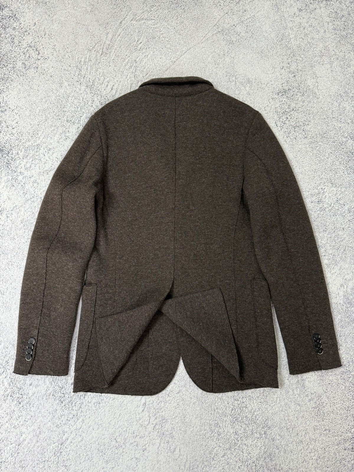 Barena Venezia Barena Venezia Unstructured Wool Knit Jacket Blazer Brown Size 48R - 11 Thumbnail