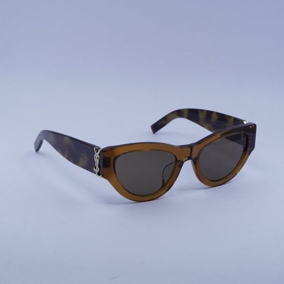 Saint Laurent Paris Saint Laurent SL M94/F 008 Sunglasses Brown/Havana Frame Size ONE SIZE - 5 Thumbnail