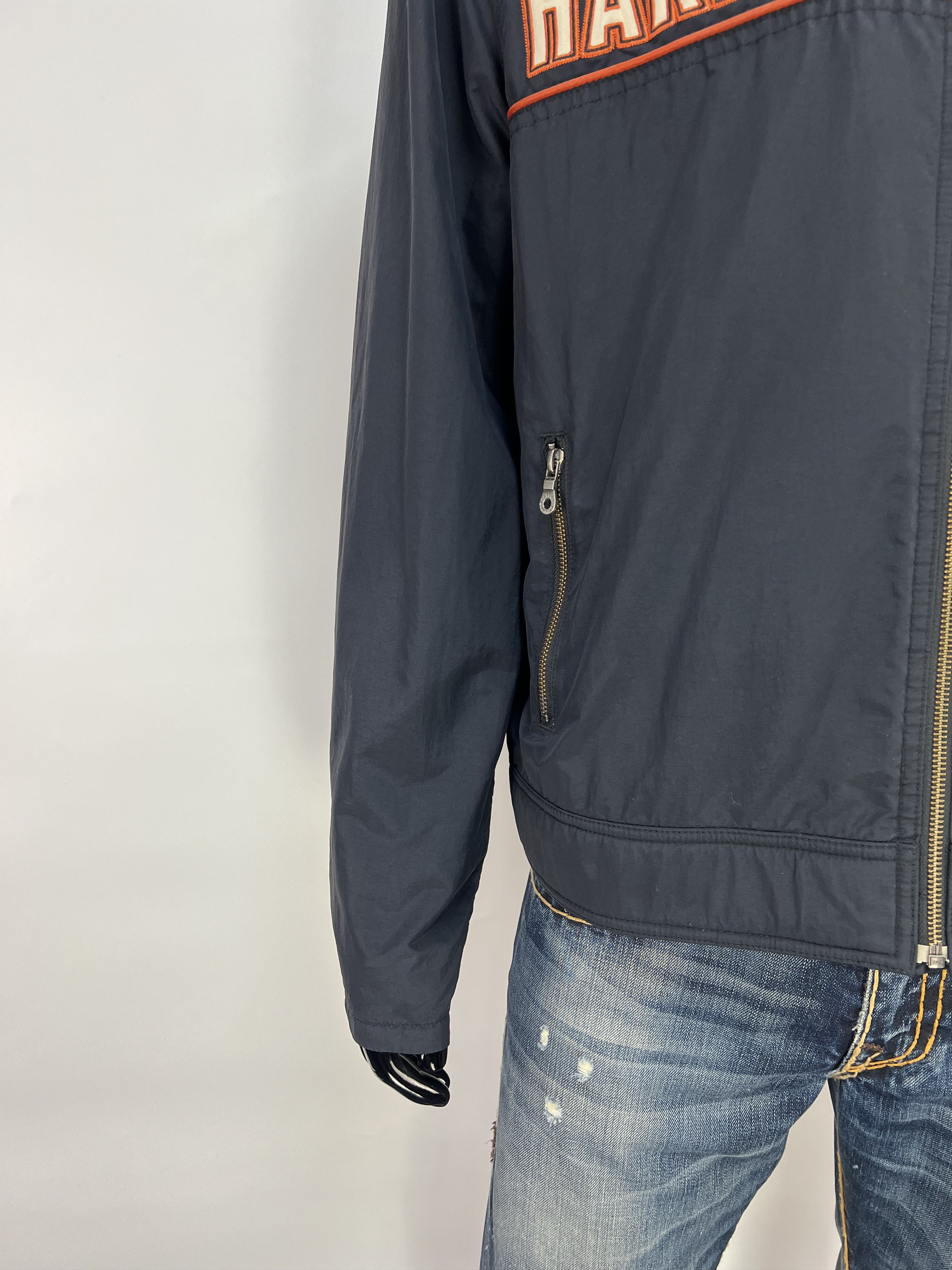 Harley Davidson Harley Davidson Full Zip Nylon Biker Jacket Racing Moto Size US L / EU 52-54 / 3 - 4 Thumbnail