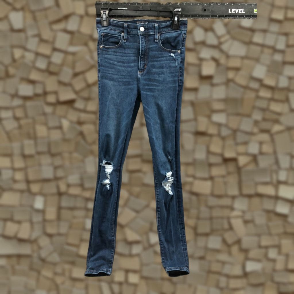 Abercrombie & Fitch Abercrombie & Fitch Simone High Rise Super Skinny Jeans Size 2 Long Womens Blue Size 26" / US 2 / IT 38 - 1 Thumbnail