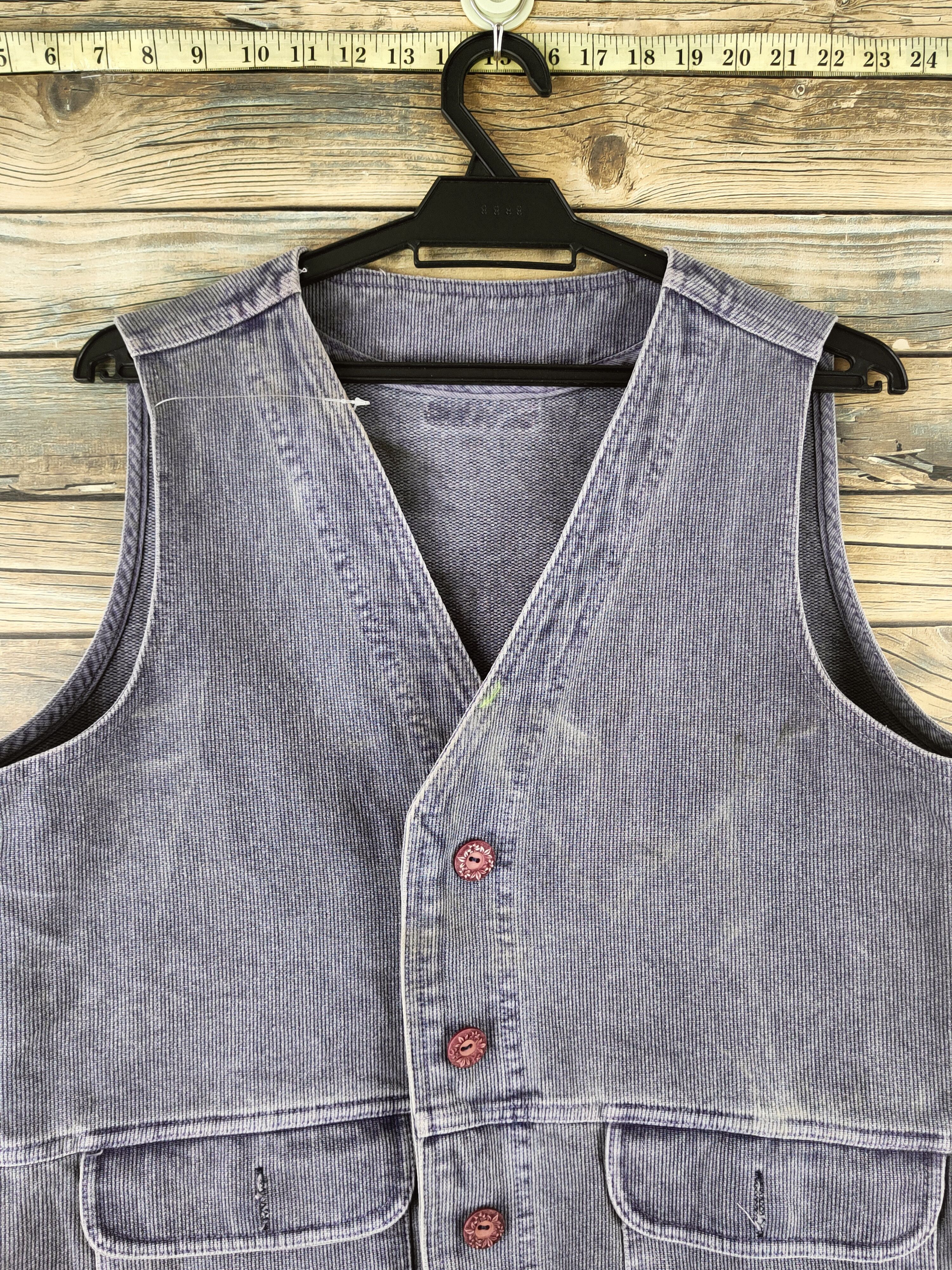 Vintage Japan Vintage indigo denim Blue Vests #S2933 Size US M / EU 48-50 / 2 - 2 Thumbnail