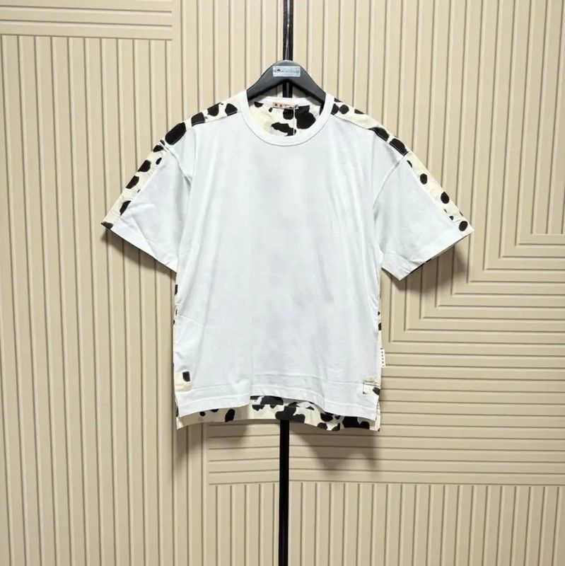 Marni Marni Men's Summer White Cotton Print T-Shirt 0089 Size US L / EU 52-54 / 3 - 1 Thumbnail