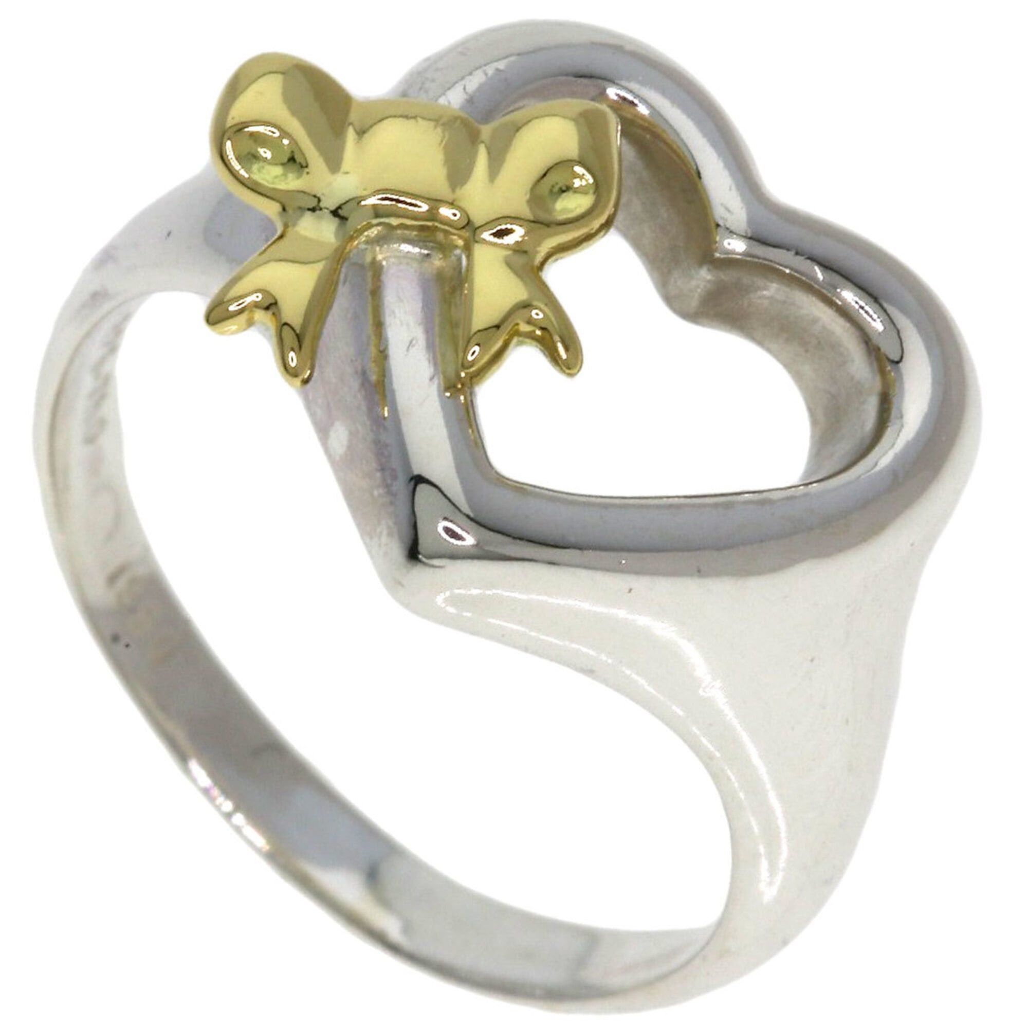 Tiffany & Co. Tiffany & Co. Heart Ribbon Ring - Silver/18K Yellow Gold Women's Size ONE SIZE - 1 Thumbnail