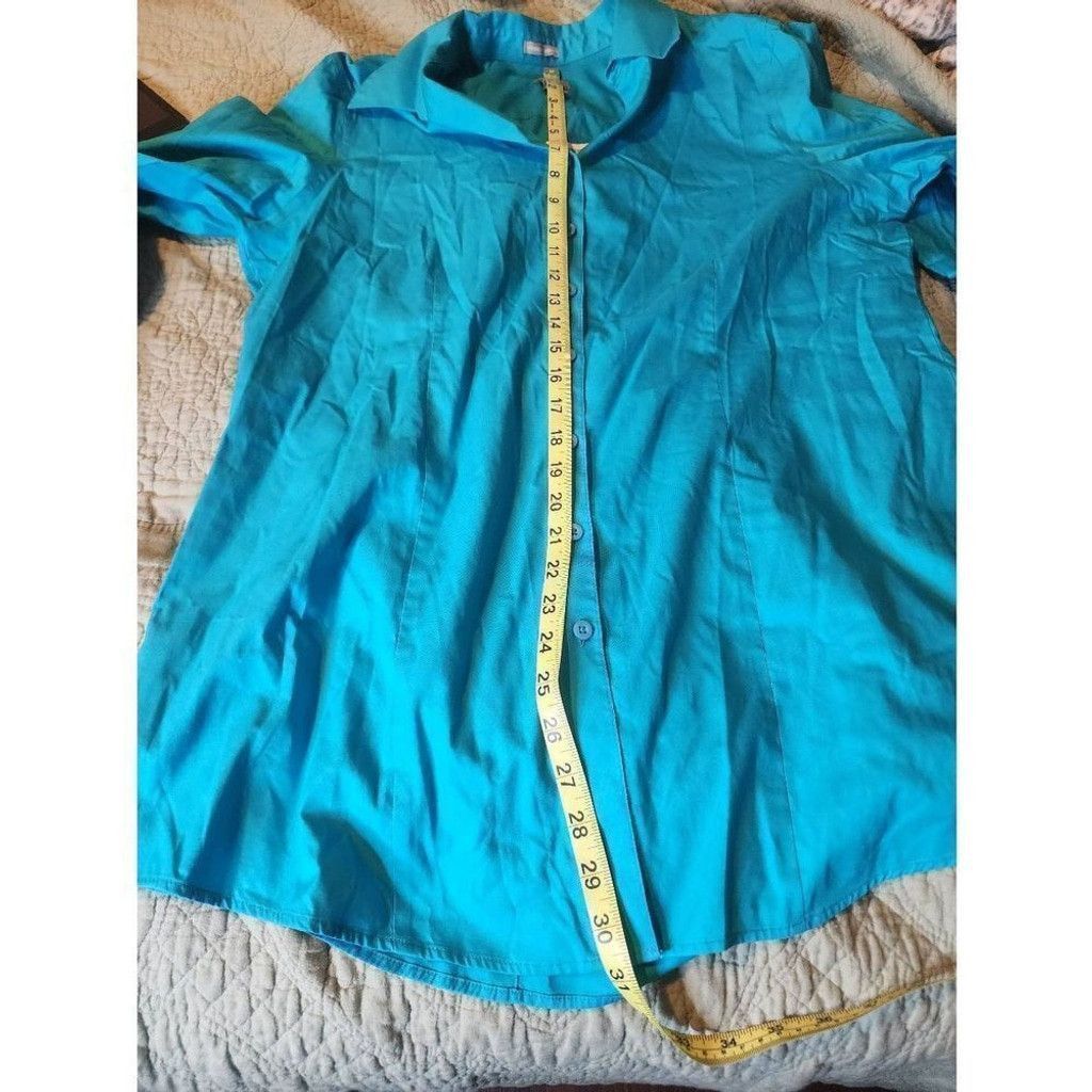 Chicos Chicos Teal Button Up Blouse Size L / US 10 / IT 46 - 6 Thumbnail