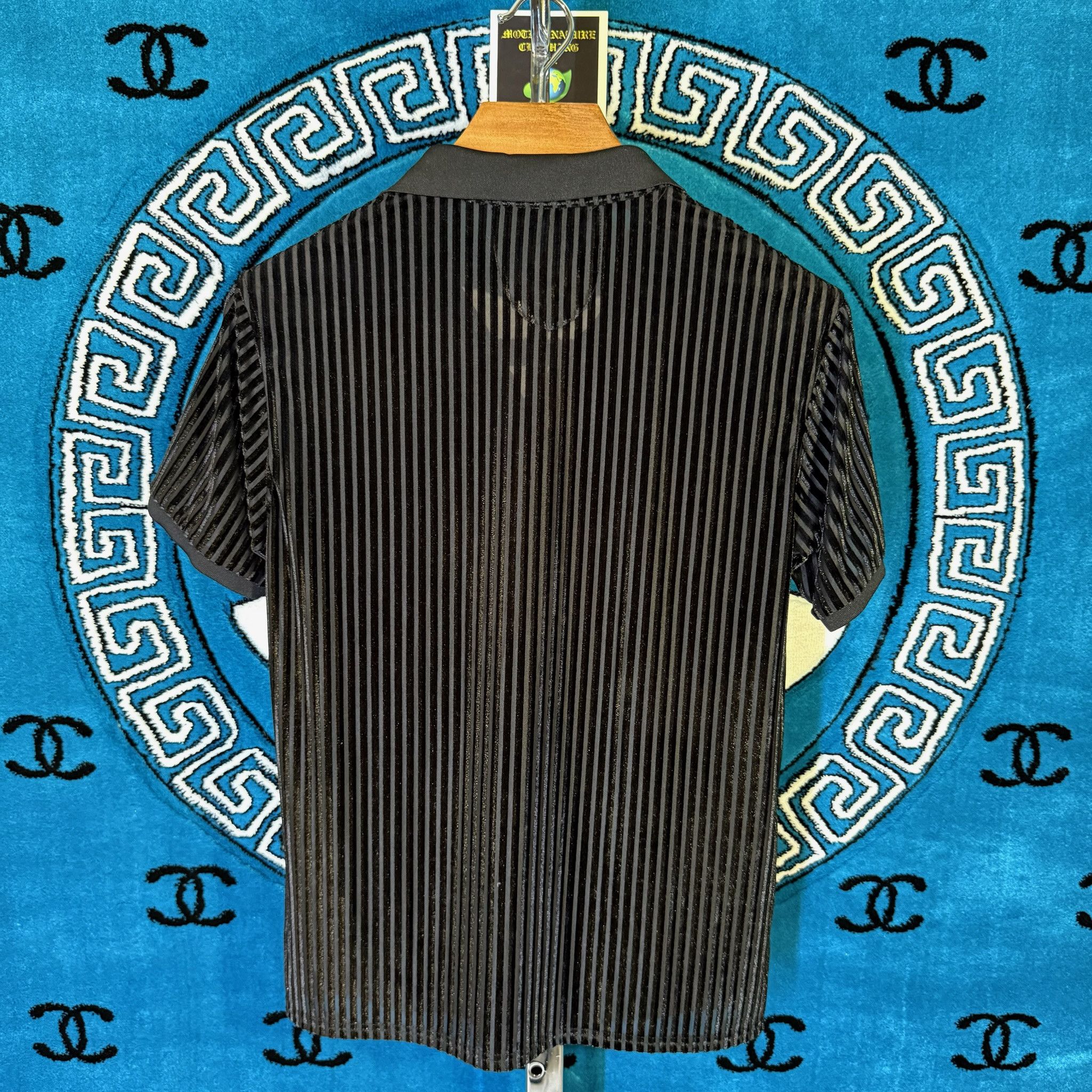 Other VELOUR VELVET STRIPE MOTIF S/S POLO Size US L / EU 52-54 / 3 - 2 Thumbnail