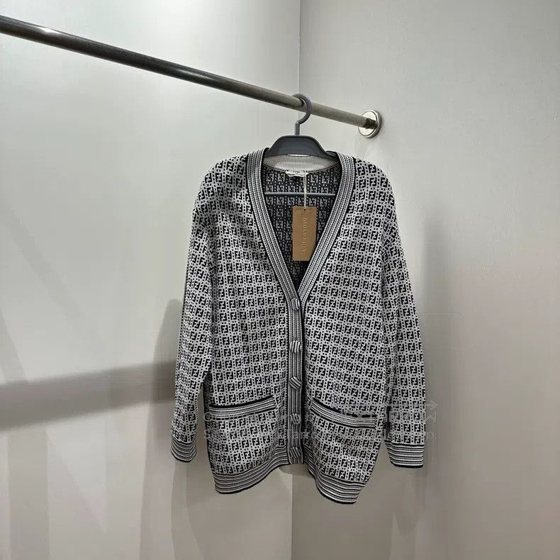 Fendi Fendi Full Print Double F Knit Cardigan Size XS / US 0-2 / IT 36-38 - 1 Thumbnail