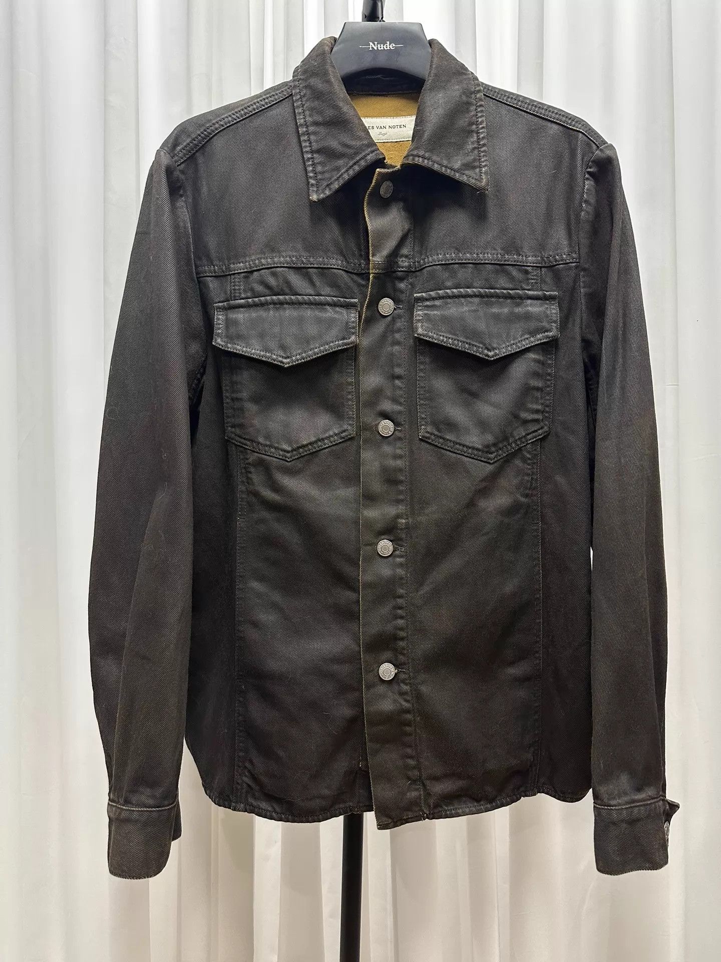 Dries Van Noten Dries Van Noten Waxed Denim Jacket L (Bust 110, Length 80) Size US L / EU 52-54 / 3 - 1 Thumbnail