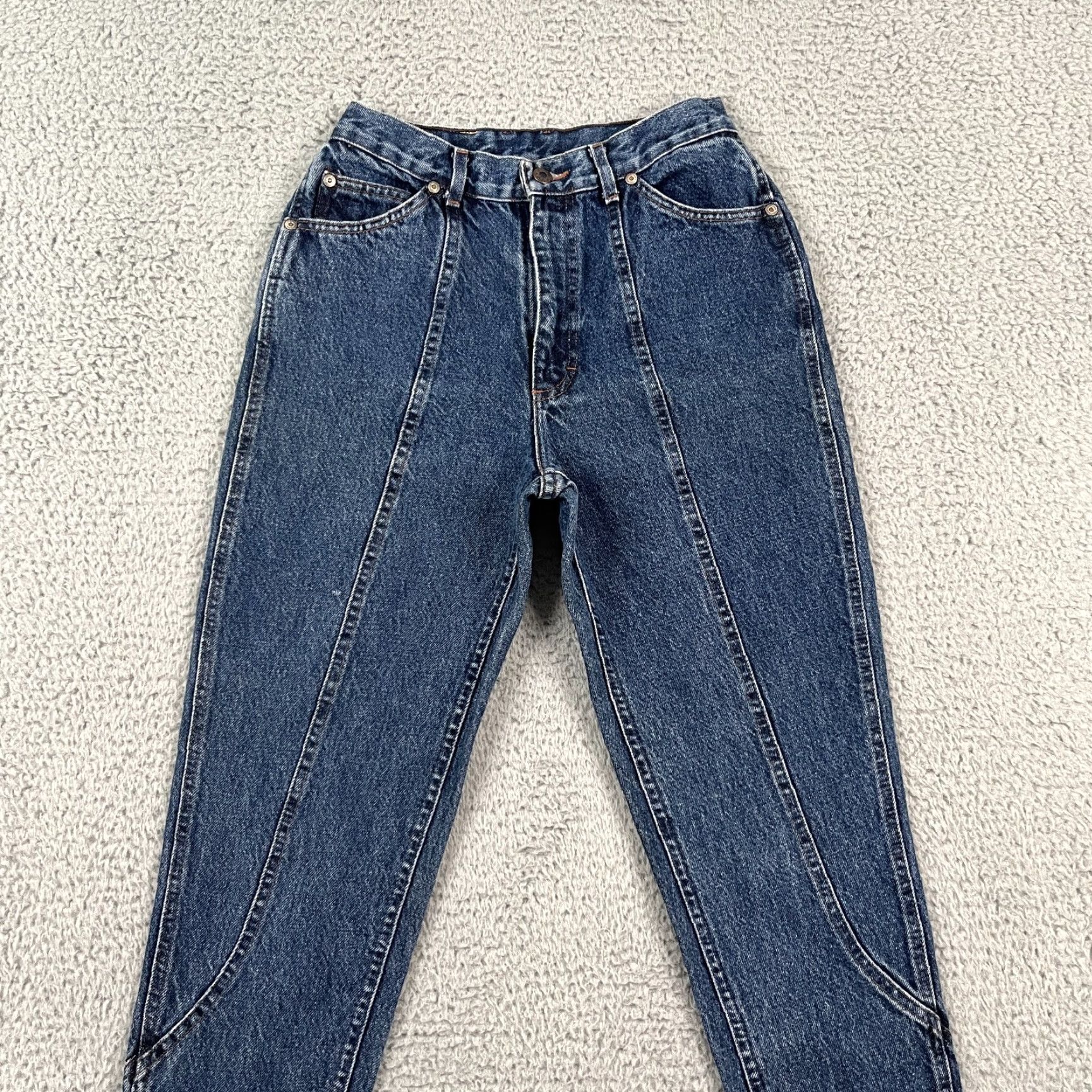 Lee VINTAGE Lee Jeans Womens 11 Long Panel Seam Ankle‑Zip USA 90s High‑Rise Tapered Size 32" / US 10 / IT 46 - 5 Thumbnail