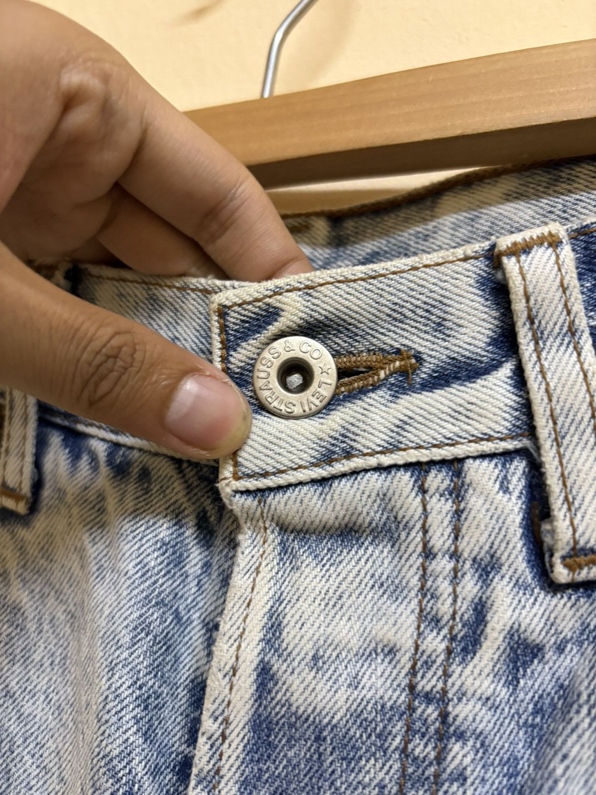 Levi's Vintage 90s Levis 701 XX Big E Back Buckle Selvedge Jeans Size US 30 / EU 46 - 14 Thumbnail