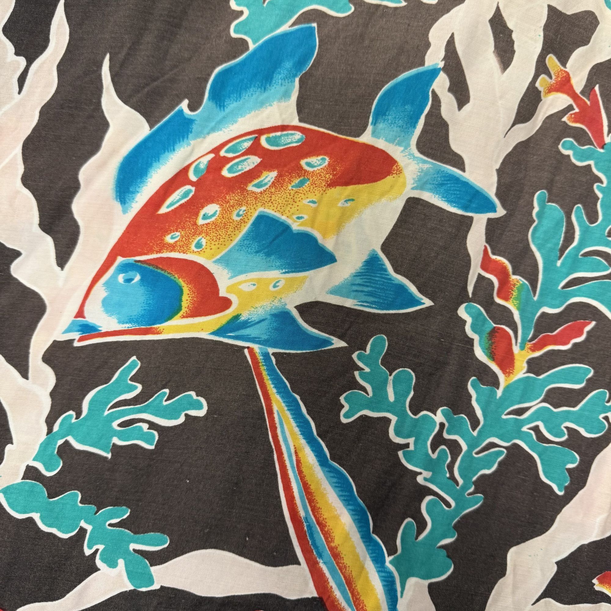 Kennington Ltd. Vtg Kennington Neon RAINBOW Tropical FISH Hawaiian Shirt Size US L / EU 52-54 / 3 - 9 Thumbnail