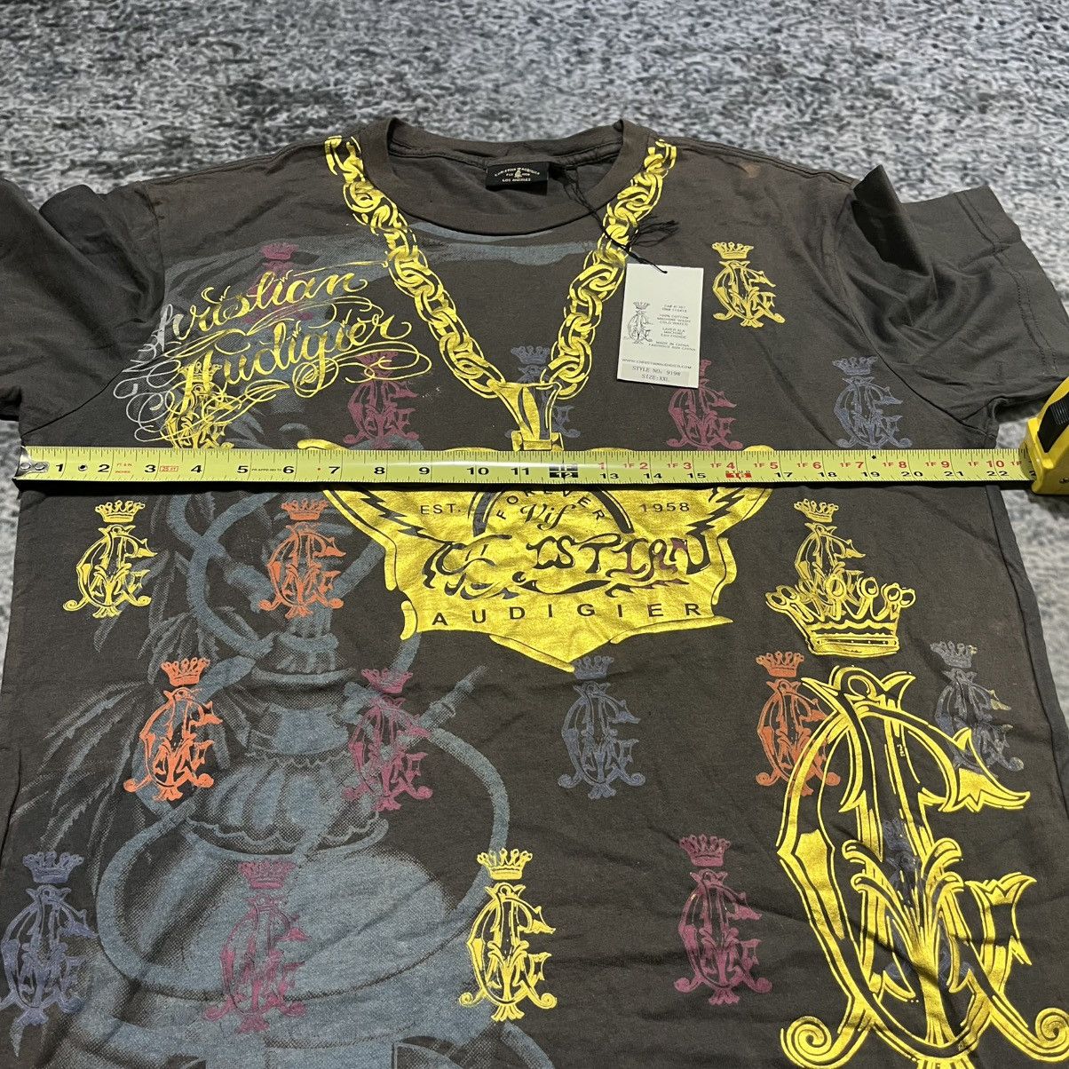 Christian Audigier Vintage Y2K Christian Audigier T Shirt Hip-Hop Grunge Skater Size US XL / EU 56 / 4 - 13 Thumbnail