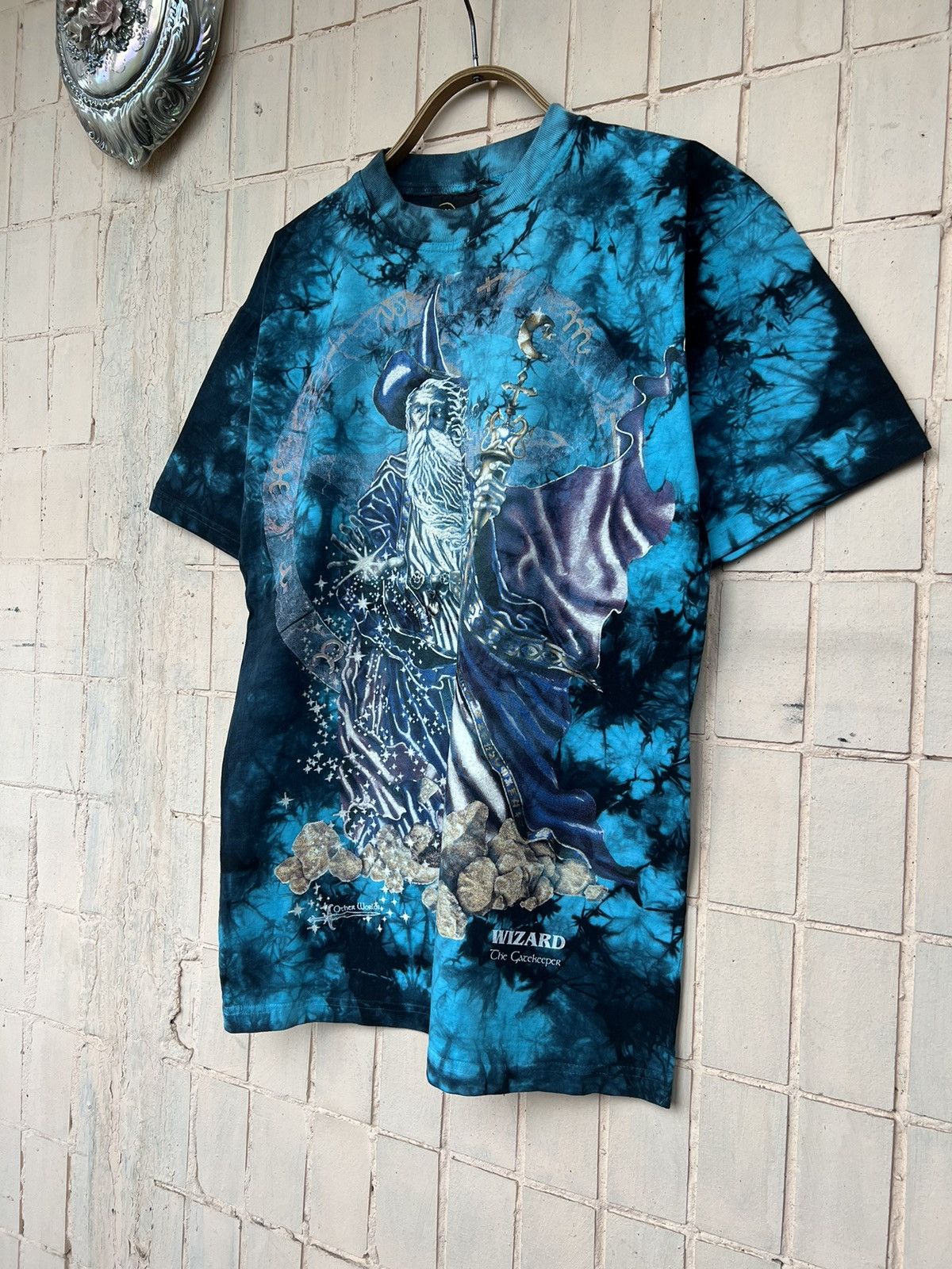 Band Tees Vintage Wizard T Shirt AOP Front Back 3D Graphic 90s Size US L / EU 52-54 / 3 - 2 Thumbnail