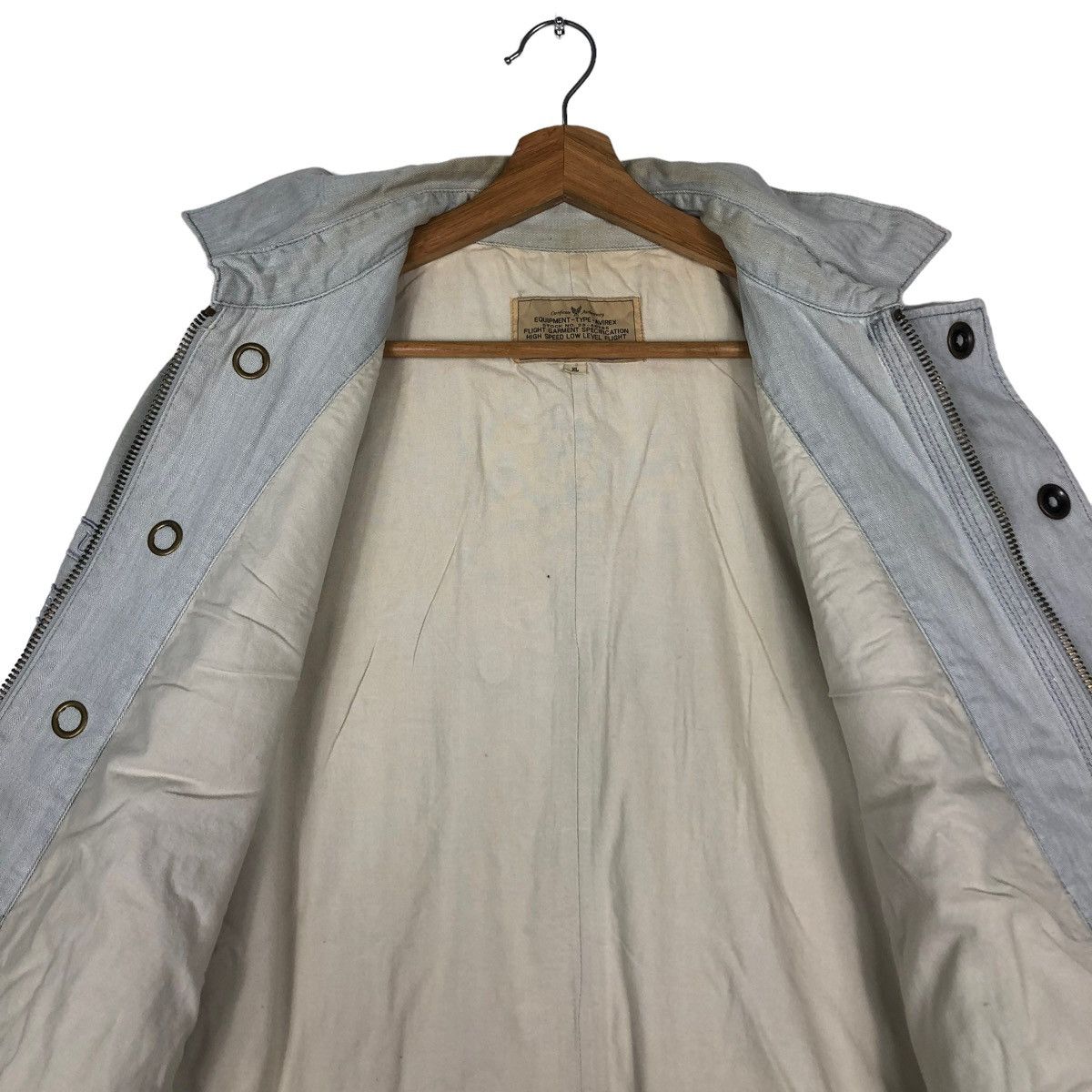 Avirex 🔥VTG DENIM JACKET AVIREX USA LTD STOCK 28-A6755 Size US XL / EU 56 / 4 - 14 Thumbnail