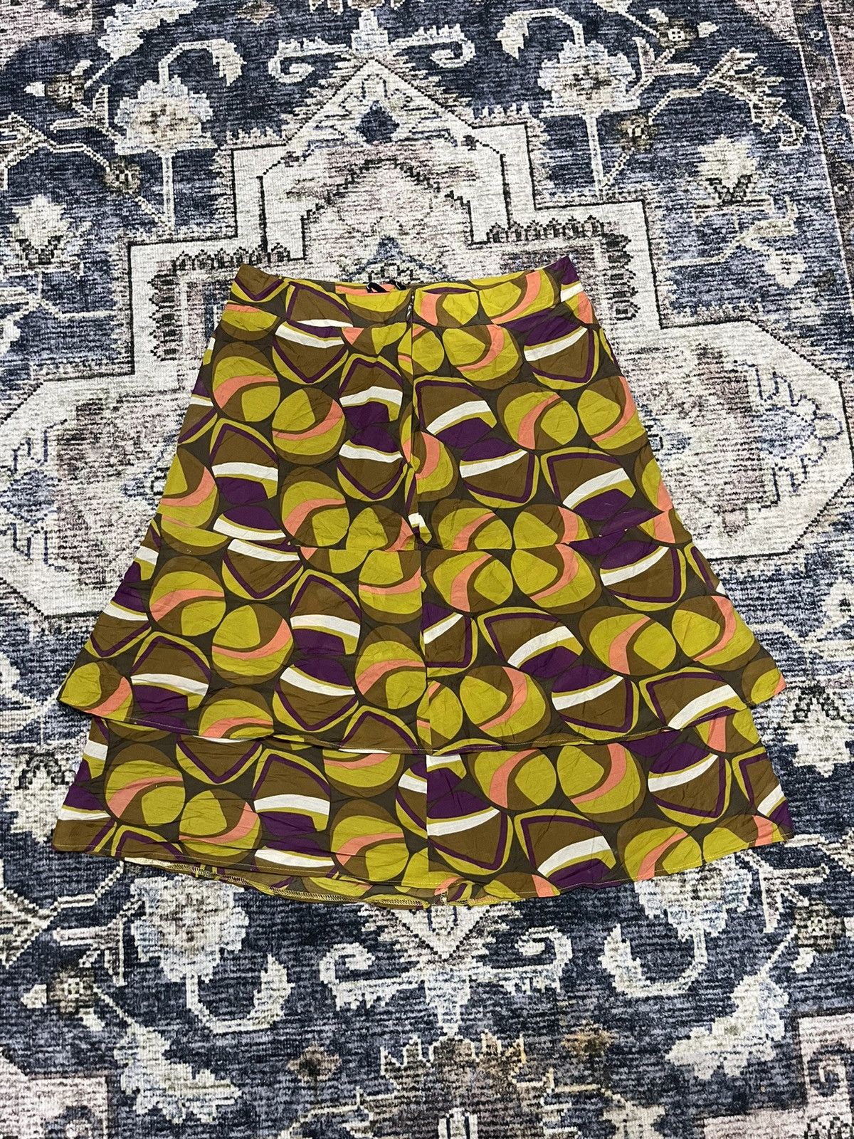 Vintage × Yohji Yamamoto Vintage Yohji Yamamoto Ined Full Printed Skirt Size 26" / US 2 / IT 38 - 2 Thumbnail