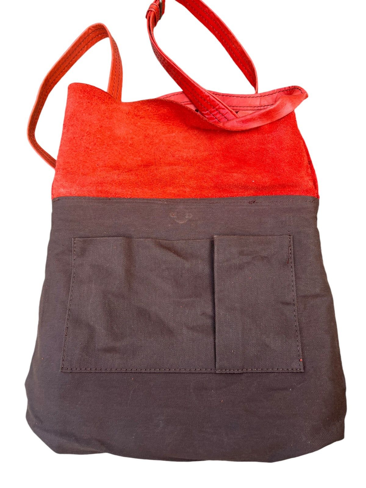 Leather VTG Produced by KOU Japan Fade Patina Punched Leather Bag Size ONE SIZE - 24 Thumbnail