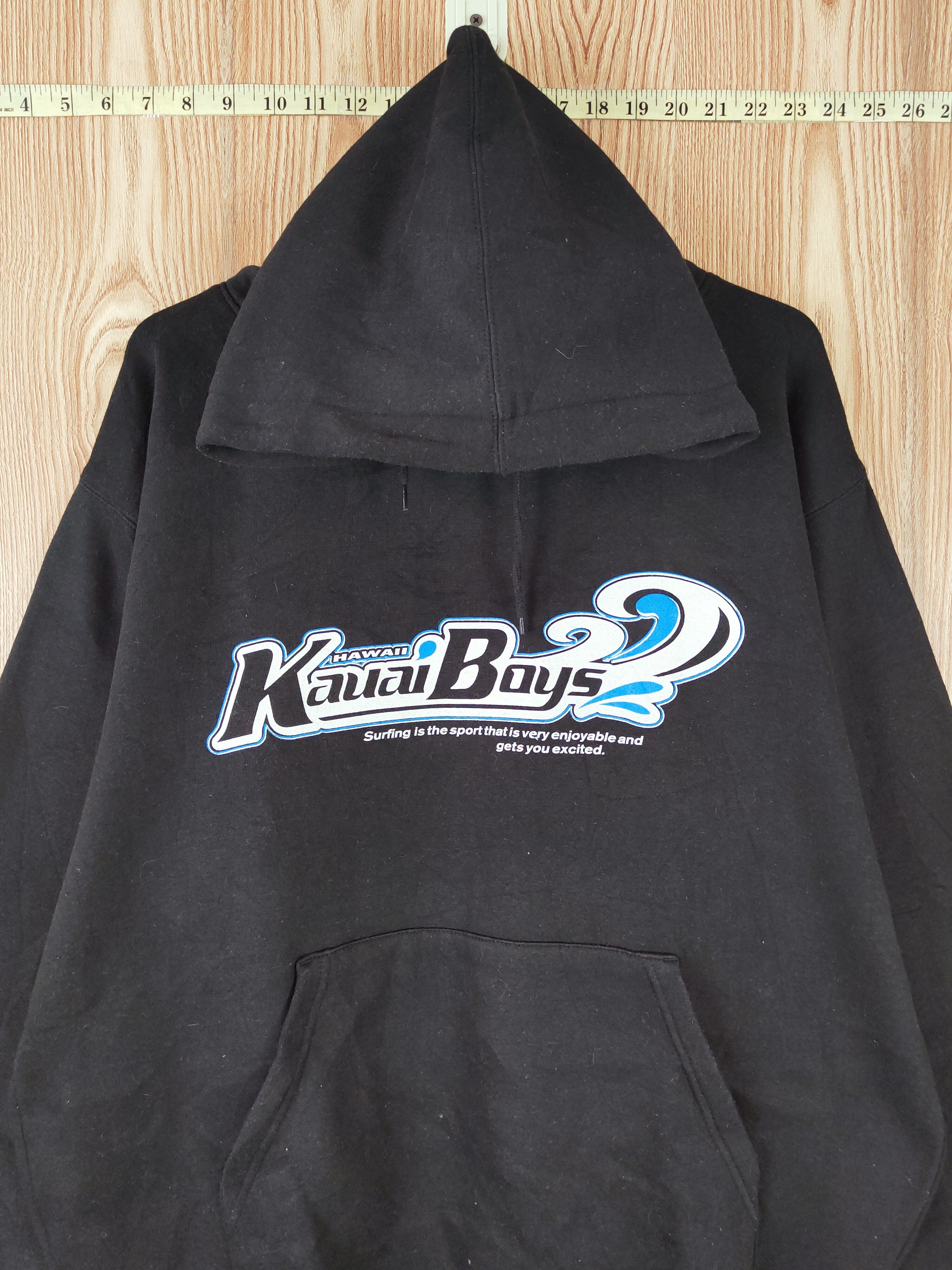 Japanese Brand × Vintage Vintage Design 💥 Kauai Boys Black Hawaii Hoodie Sweatshirts Size US L / EU 52-54 / 3 - 2 Thumbnail