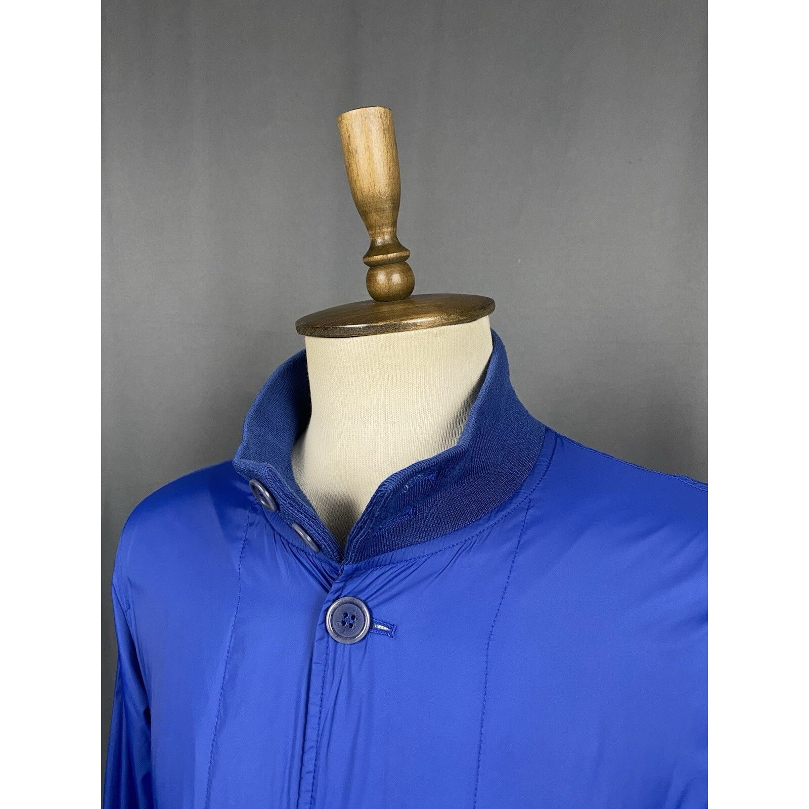 Aspesi Alberto Aspesi Men's Blue High Neck Bomber Jacket Size 2XL Size US XXL / EU 58 / 5 - 5 Thumbnail