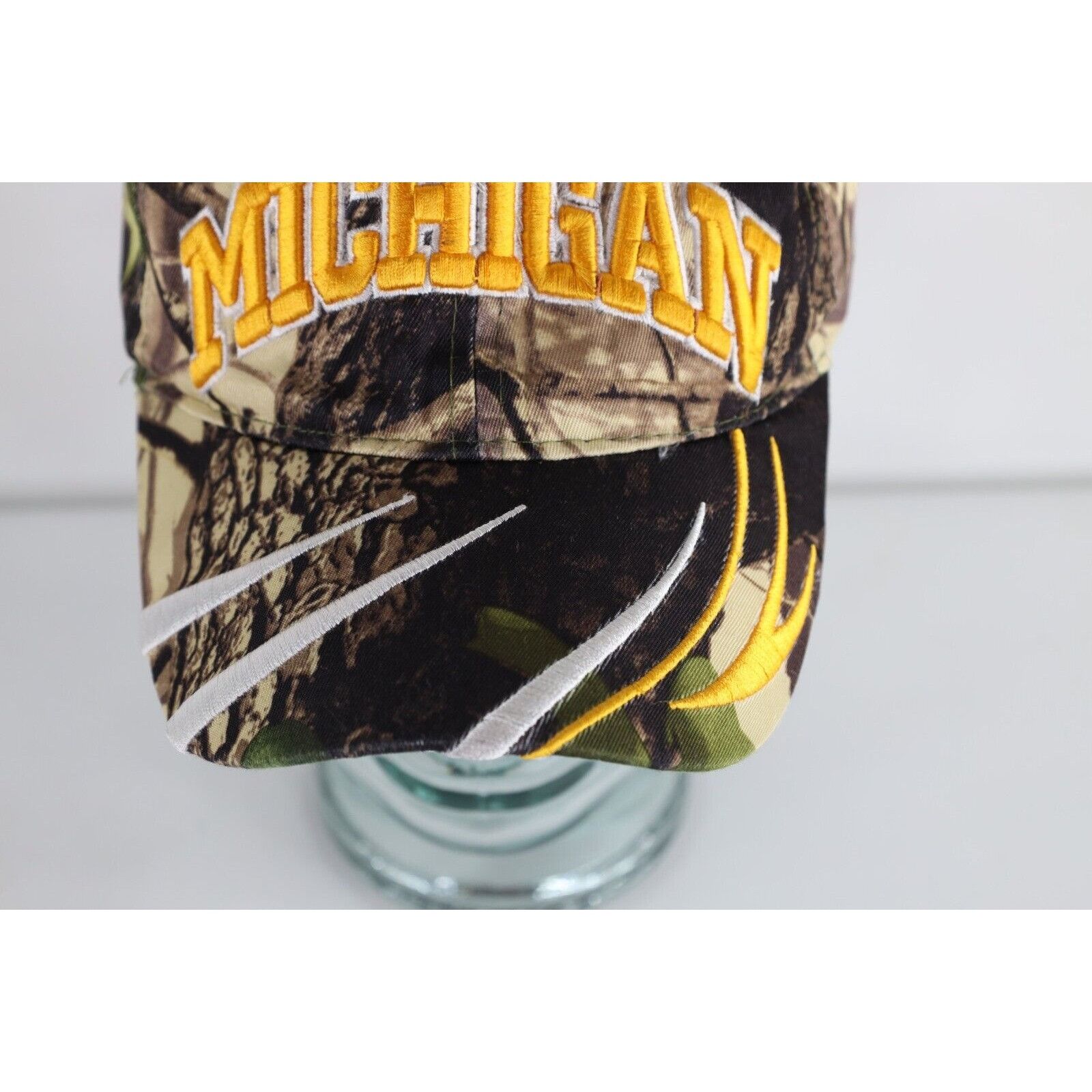 Vintage Vintage 90s Distressed University of Michigan Camo Hat Size ONE SIZE - 2 Thumbnail