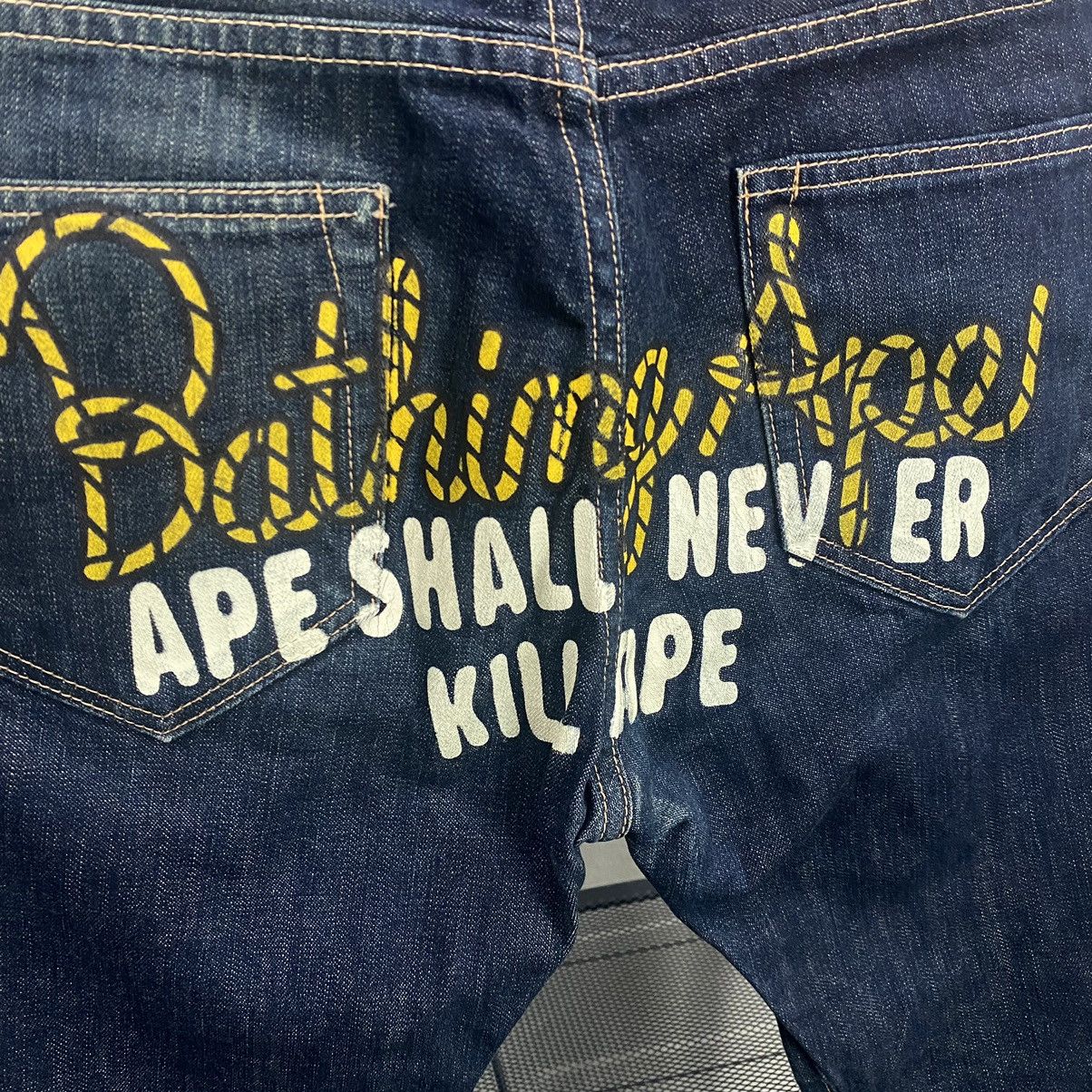 Bathing Ape Ape Shall Never Kill Ape Denim Jeans