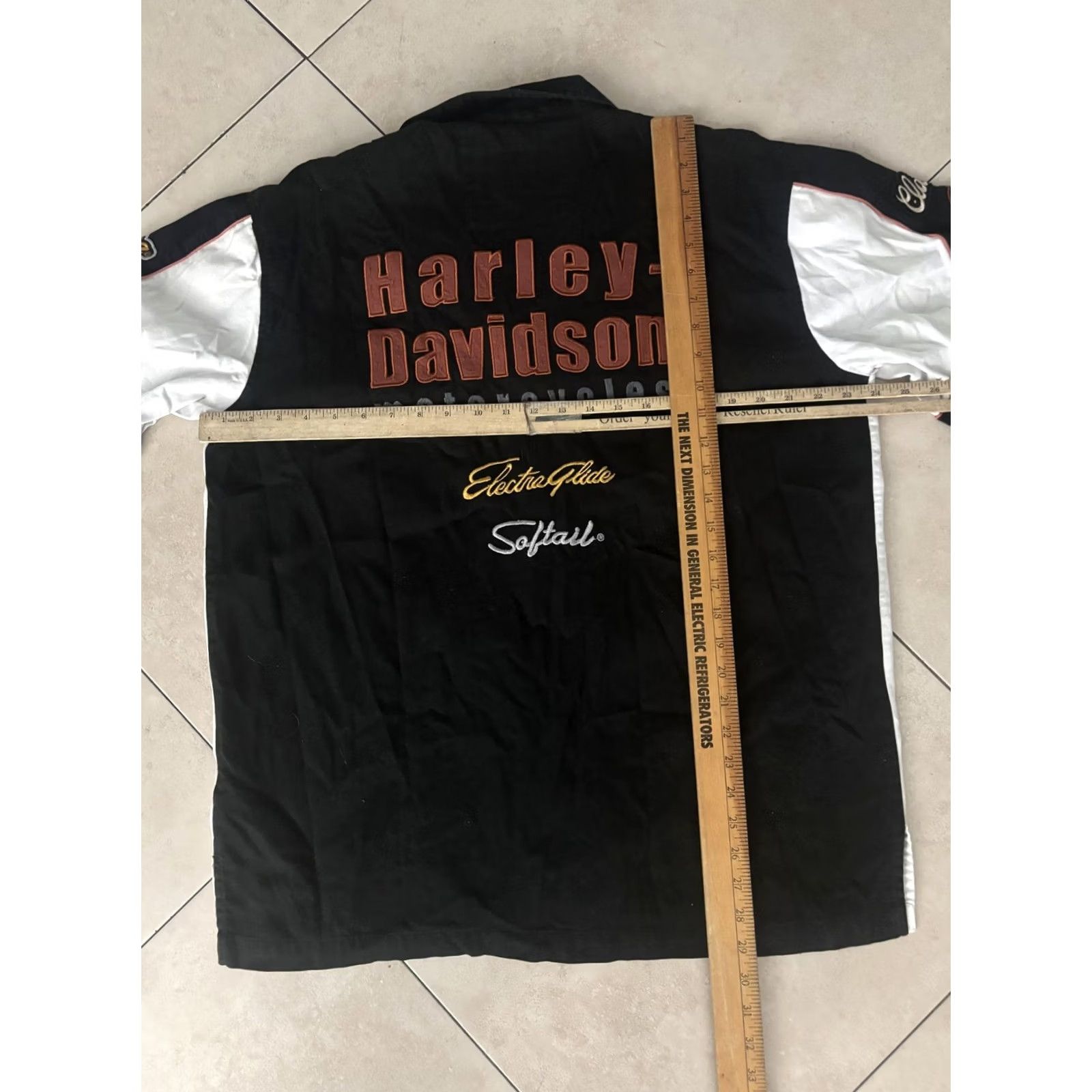Harley Davidson Harley-Davidson Shirt Mens Large Black White Embroidered Button Front Biker Size US L / EU 52-54 / 3 - 7 Thumbnail