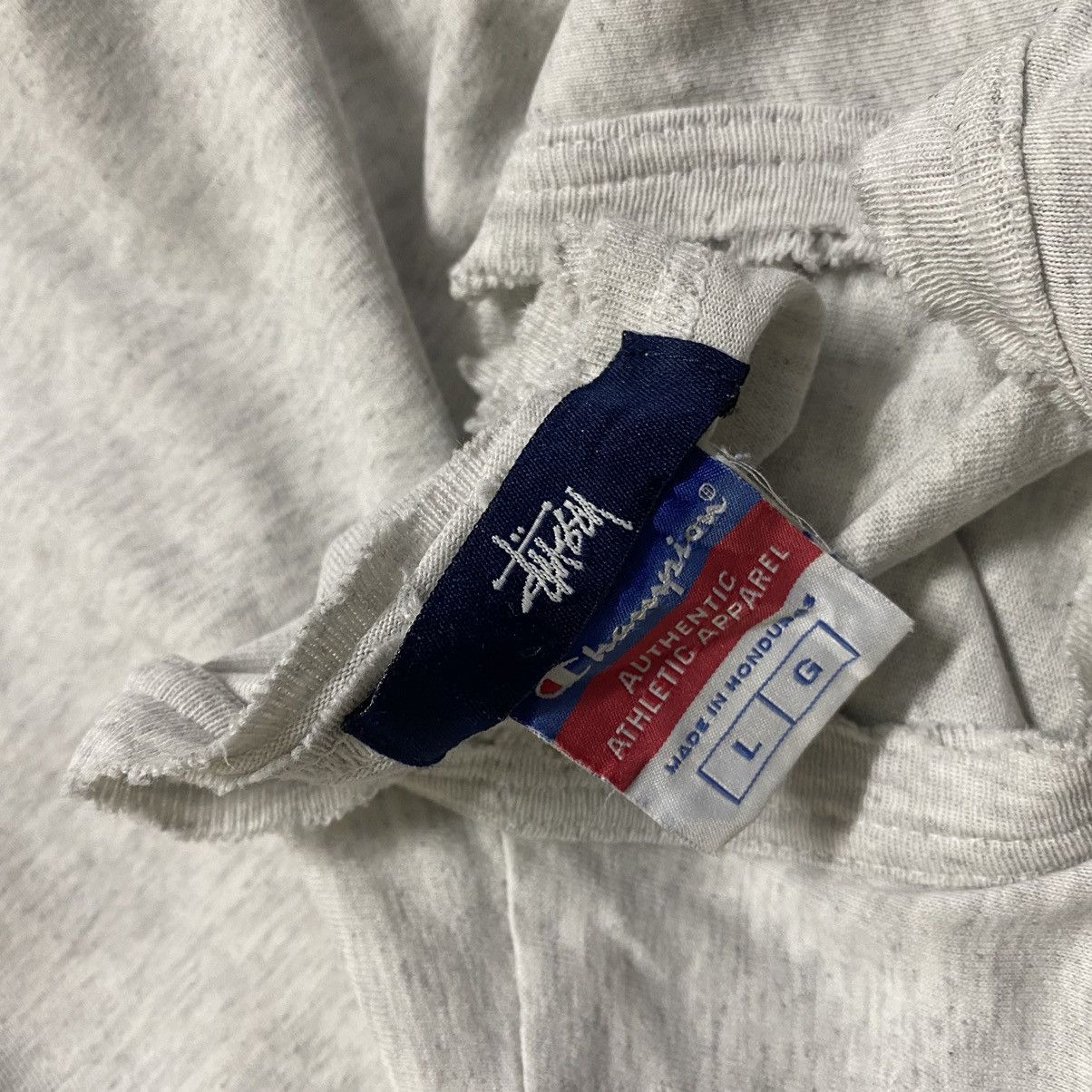 Stussy Vintage Stussy x Champion Distressed Shirt Size US L / EU 52-54 / 3 - 13 Thumbnail