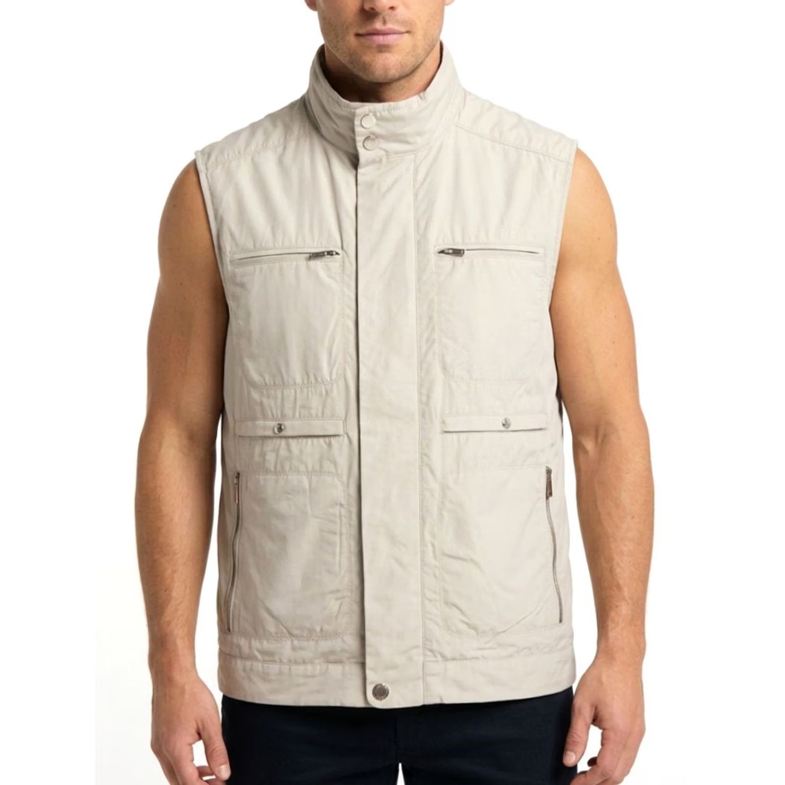 Paul & Shark PAUL & SHARK Yachting Vest Jacket Bodywarmer Men Size L Jade Beige MV MJ6600 L Men Vest Size US L / EU 52-54 / 3 - 2 Thumbnail