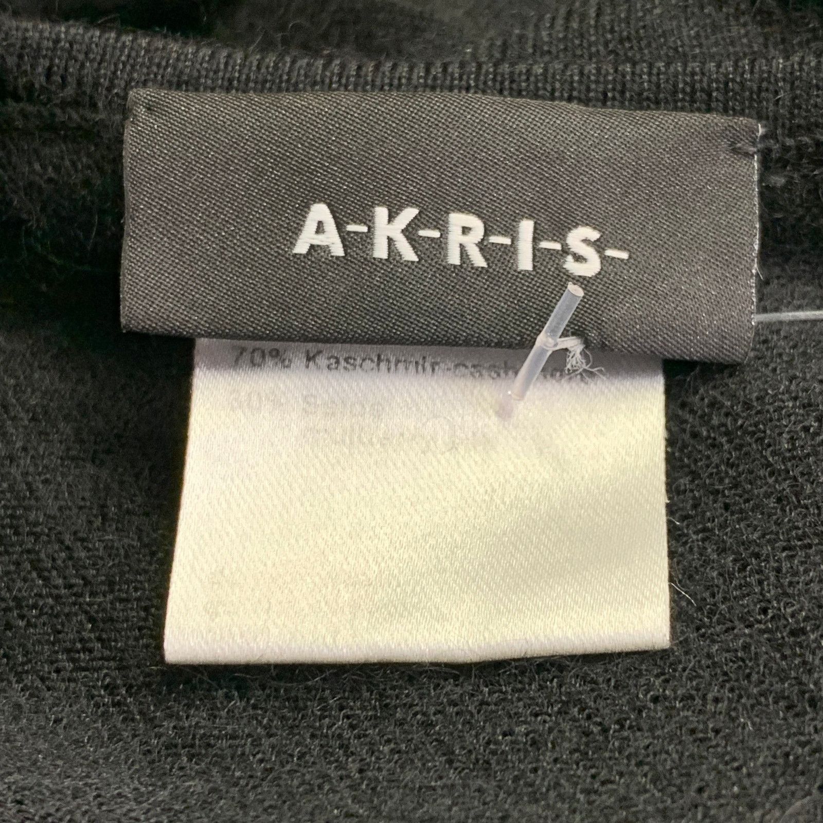 Akris AKRIS Size 14 Black Cashmere Silk Crew Neck Pullover Size XL / US 12-14 / IT 48-50 - 4 Thumbnail