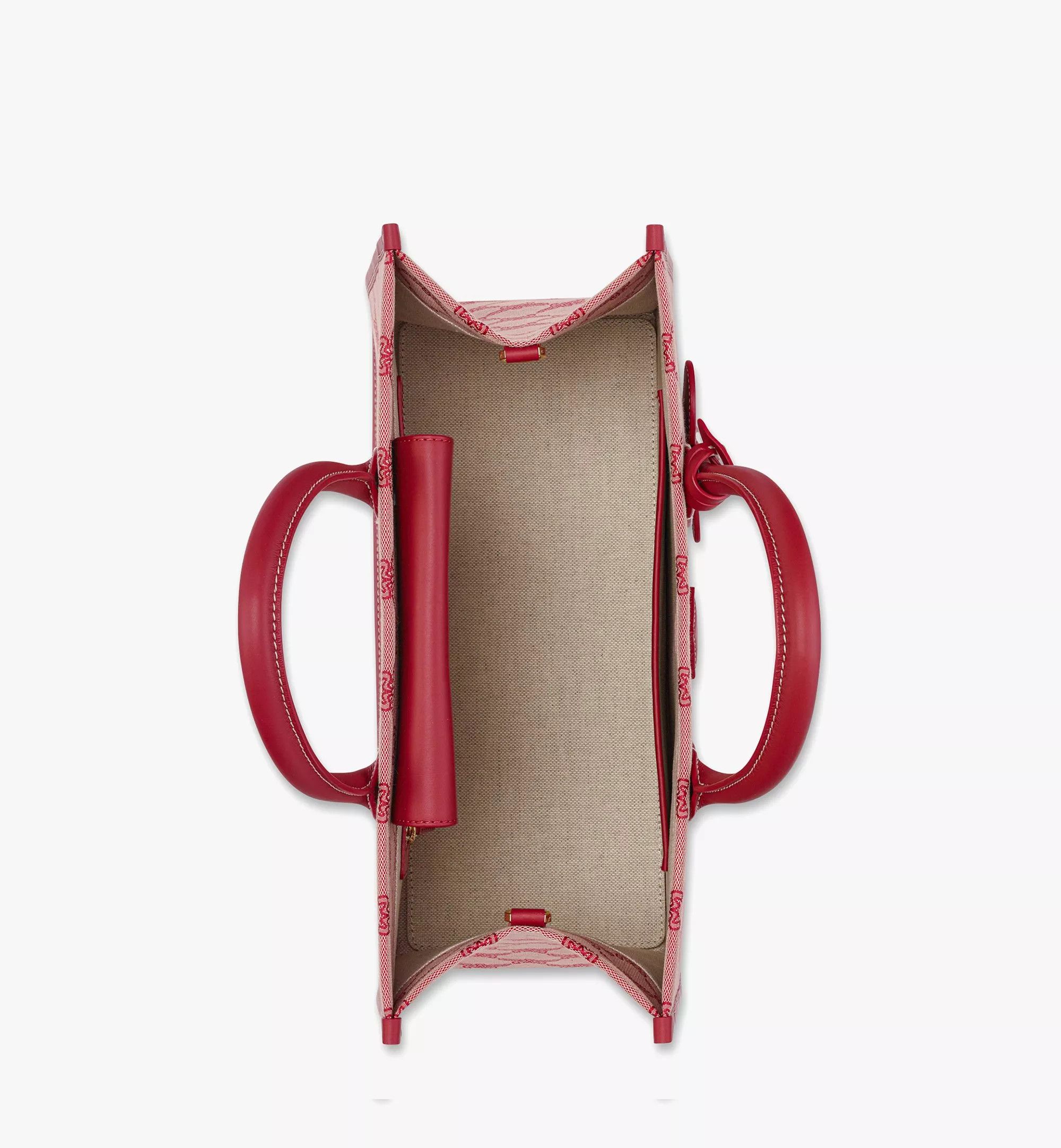 MCM o1mt1gz1224 Size: OS / Tote Medium Bag in Red Size ONE SIZE - 4 Thumbnail