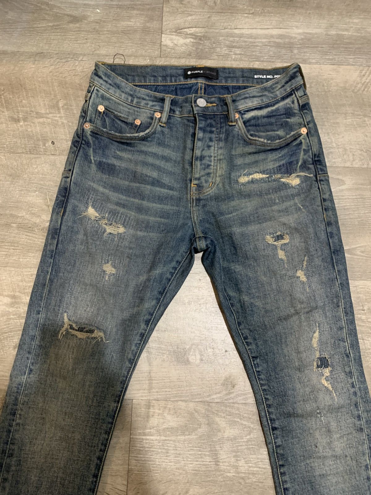 Purple × Purple Brand Purple Brand Jeans (Distressed+red patches) Size US 29 - 6 Thumbnail