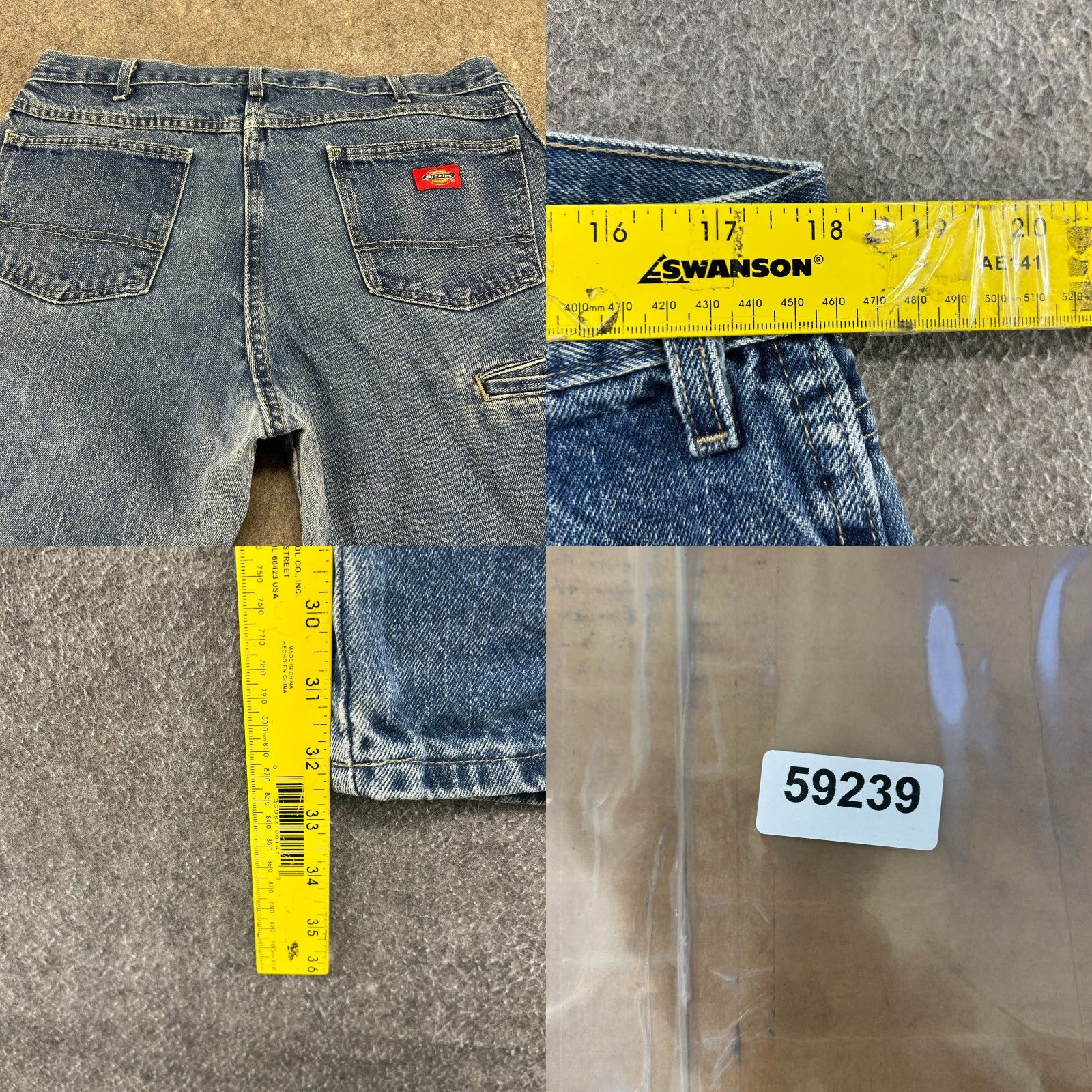 Dickies Dickies Jeans Mens 36x32 Blue Carpenter Relaxed Straight Medium Wash Distressed Jeans Mens 90s Vintage No N/A Size US 36 / EU 52 - 8 Thumbnail