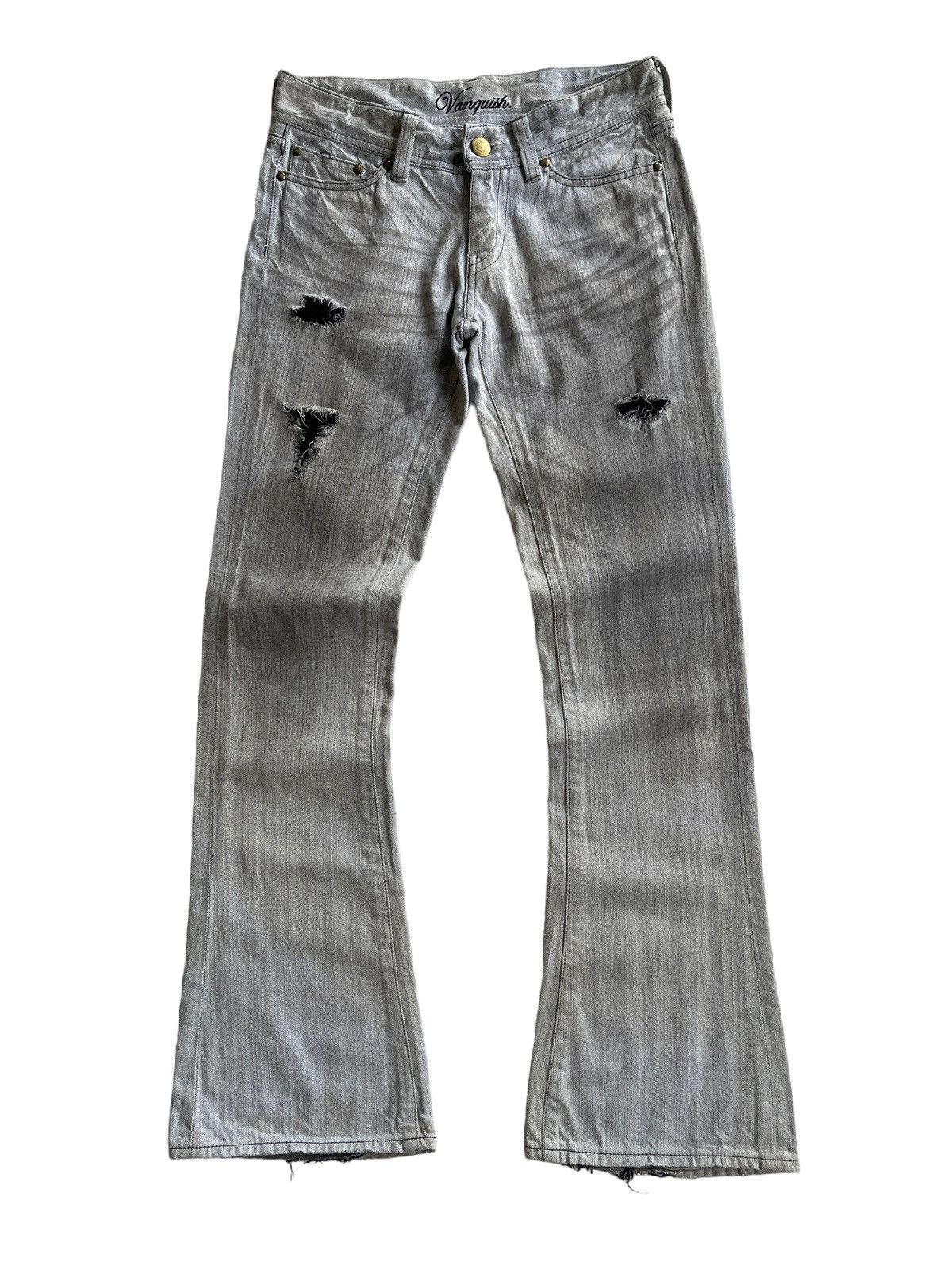 Vanquish SICK❗️Crazy Dirty Distressed Flare Denim Size US 28 / EU 44 - 1 Thumbnail