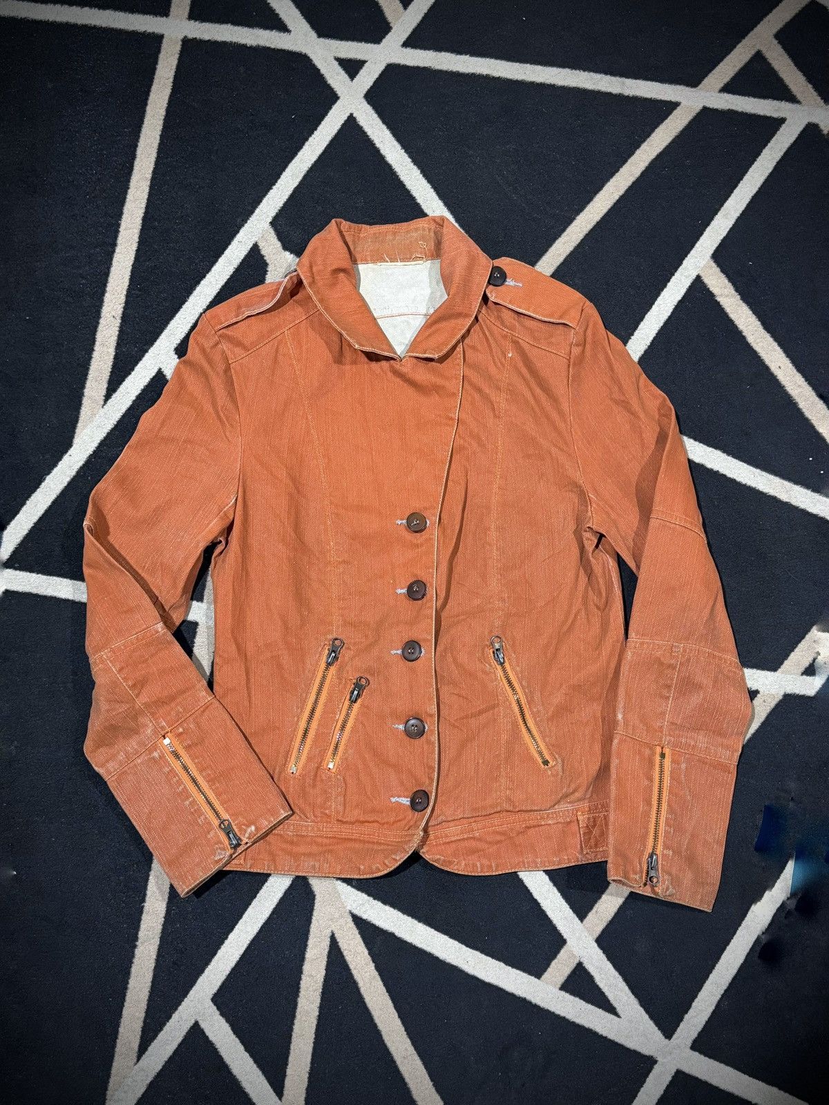 14th Addiction Waxed Archived 1996 Vintage Jacket Blazer Zipper Size US S / EU 44-46 / 1 - 1 Thumbnail