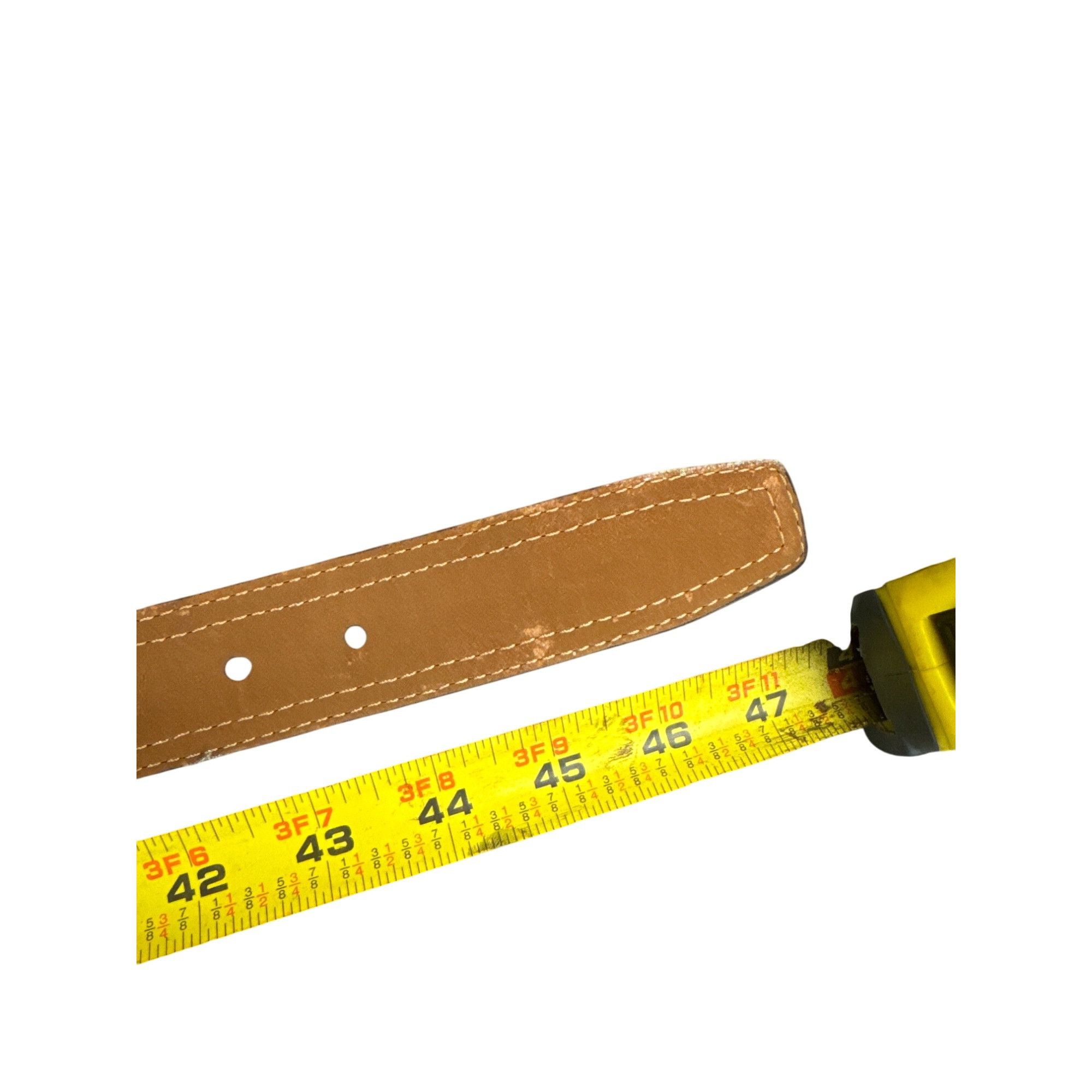 Nike Nike Brown Leather Belt With Silver Buckle For Men Size L SK Size 38 - 8 Thumbnail