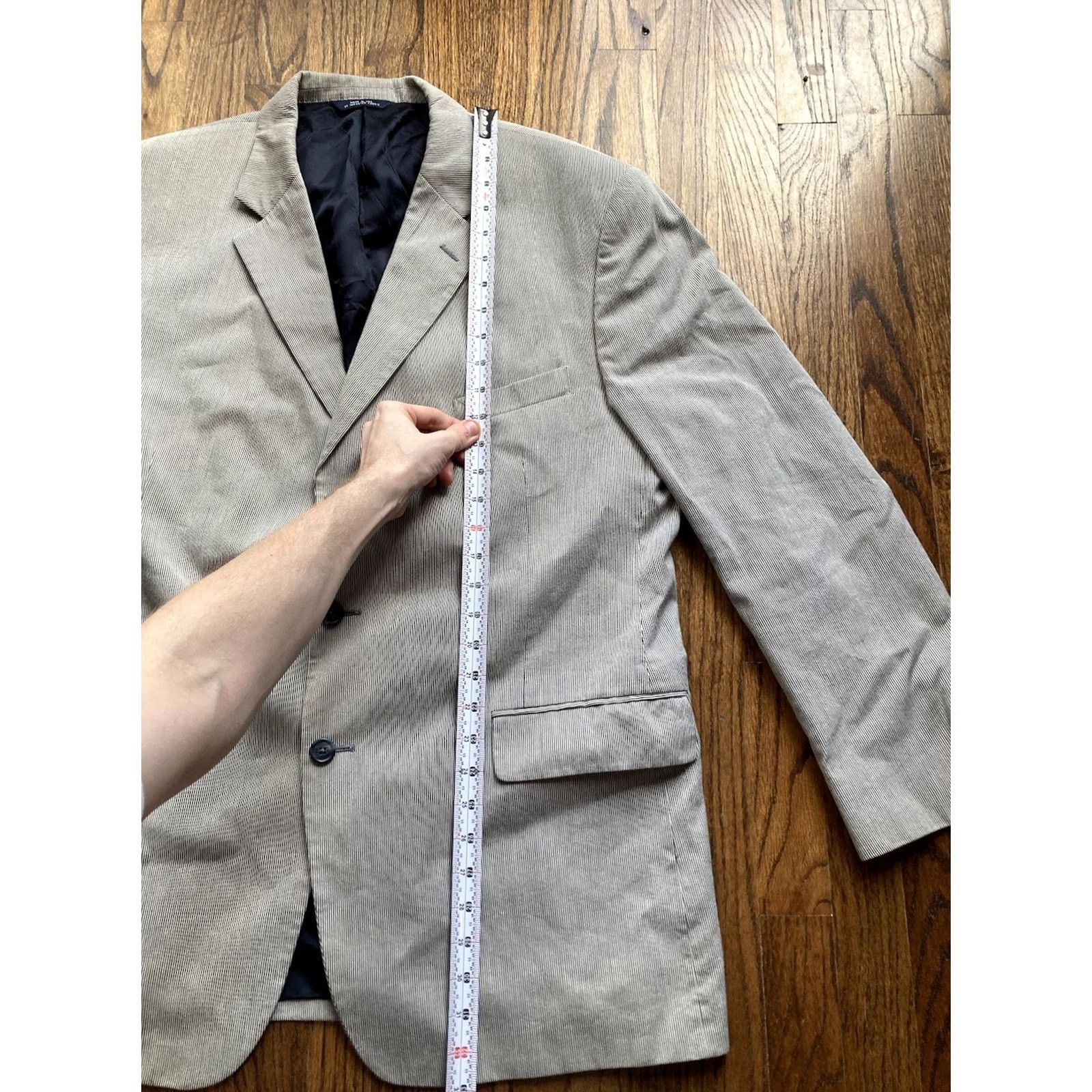 Brooks Brothers Brooks Brothers 2 Pieces Suit Mens 45R Jacket 38x30 Pants Stripe Cotton Multicolor Notch Lapel Two-Button Front Classic Mens Size 48R - 5 Thumbnail