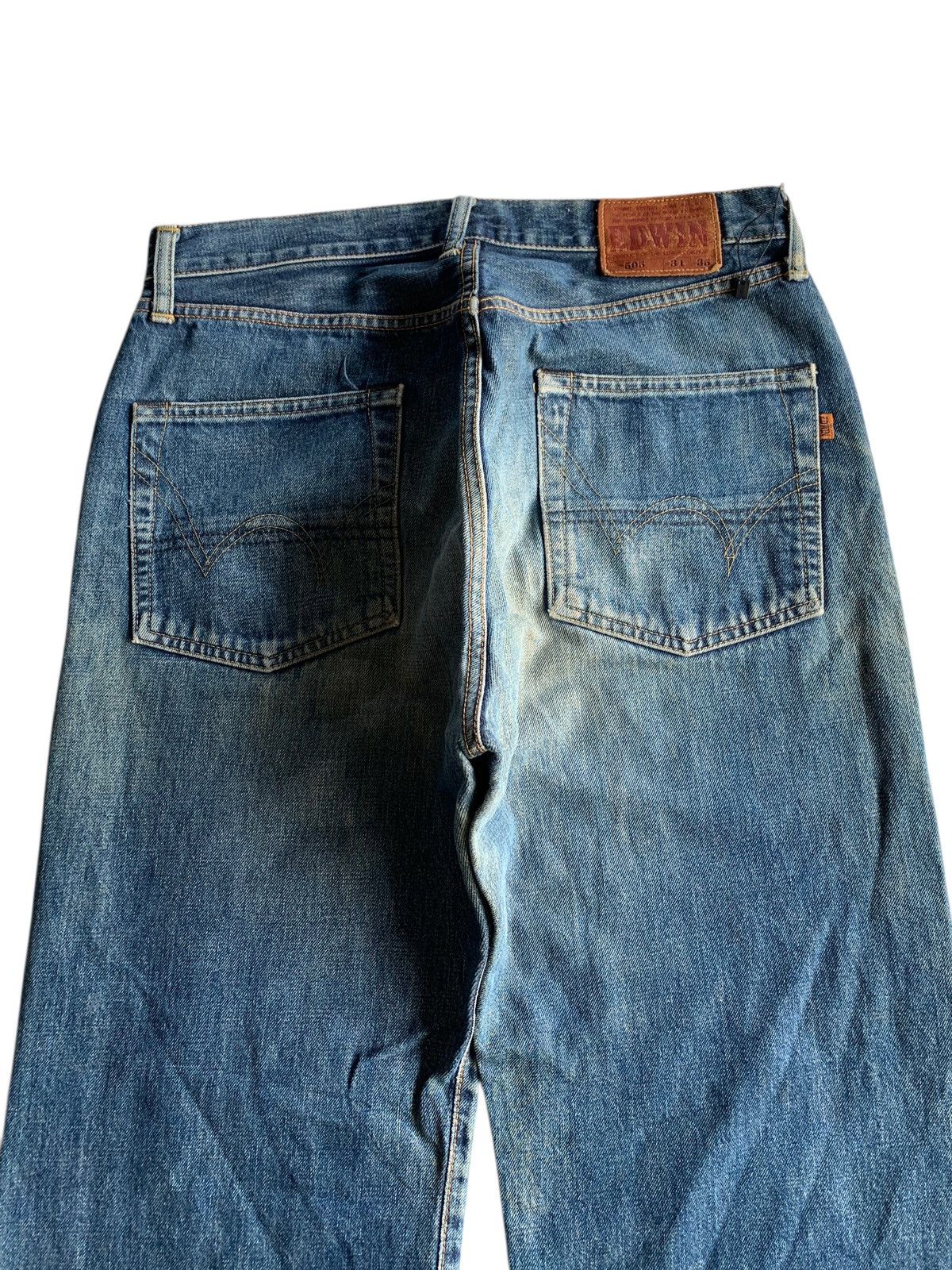 Edwin VINTAGE EDWIN 505 SELVEDGE BAGGY FADED DISTRESSED DENIM Size US 31 - 8 Thumbnail