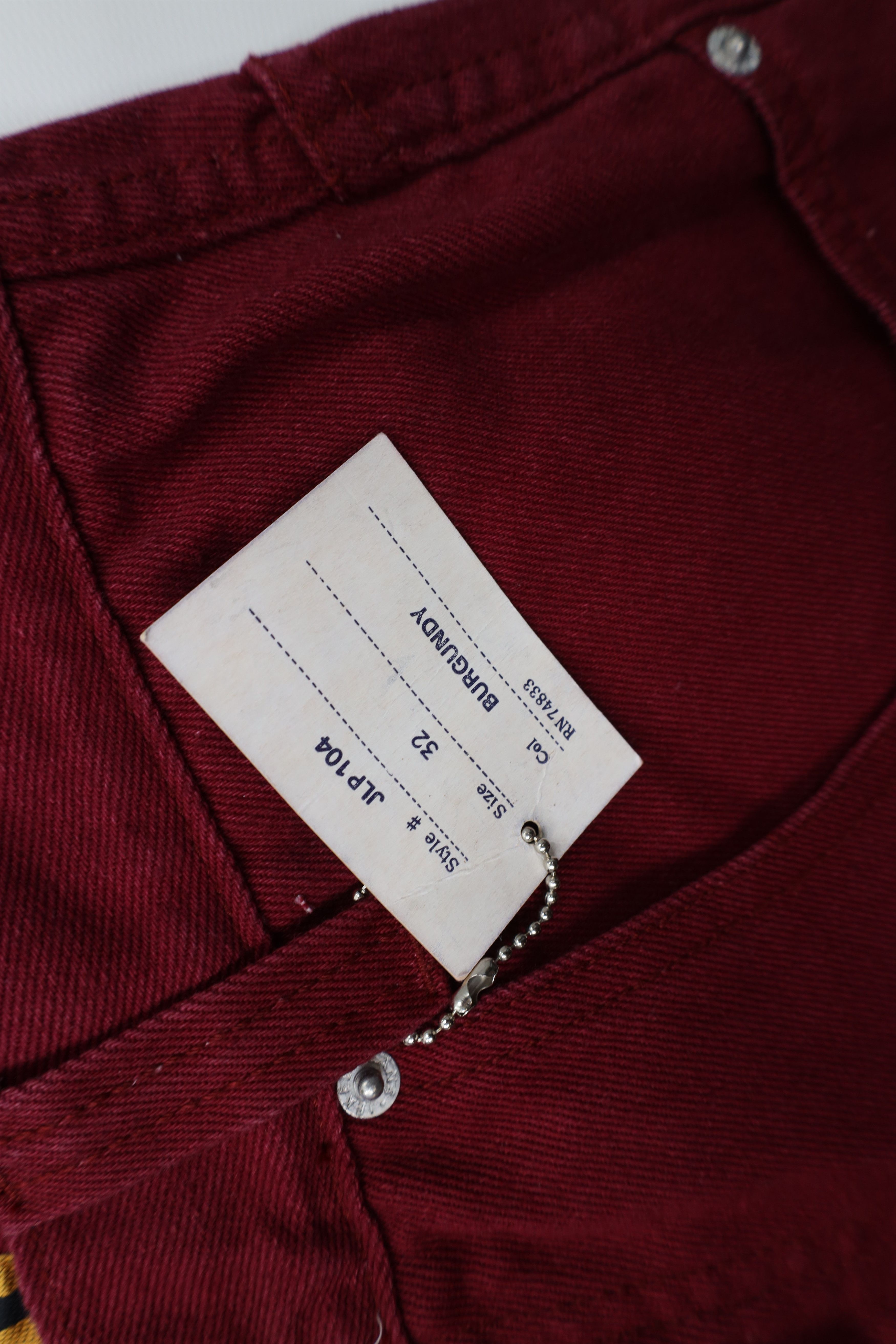 Vintage Deadstock Vintage 90s Streetwear Skateboard Jeans Burgundy Size US 32 / EU 48 - 6 Thumbnail