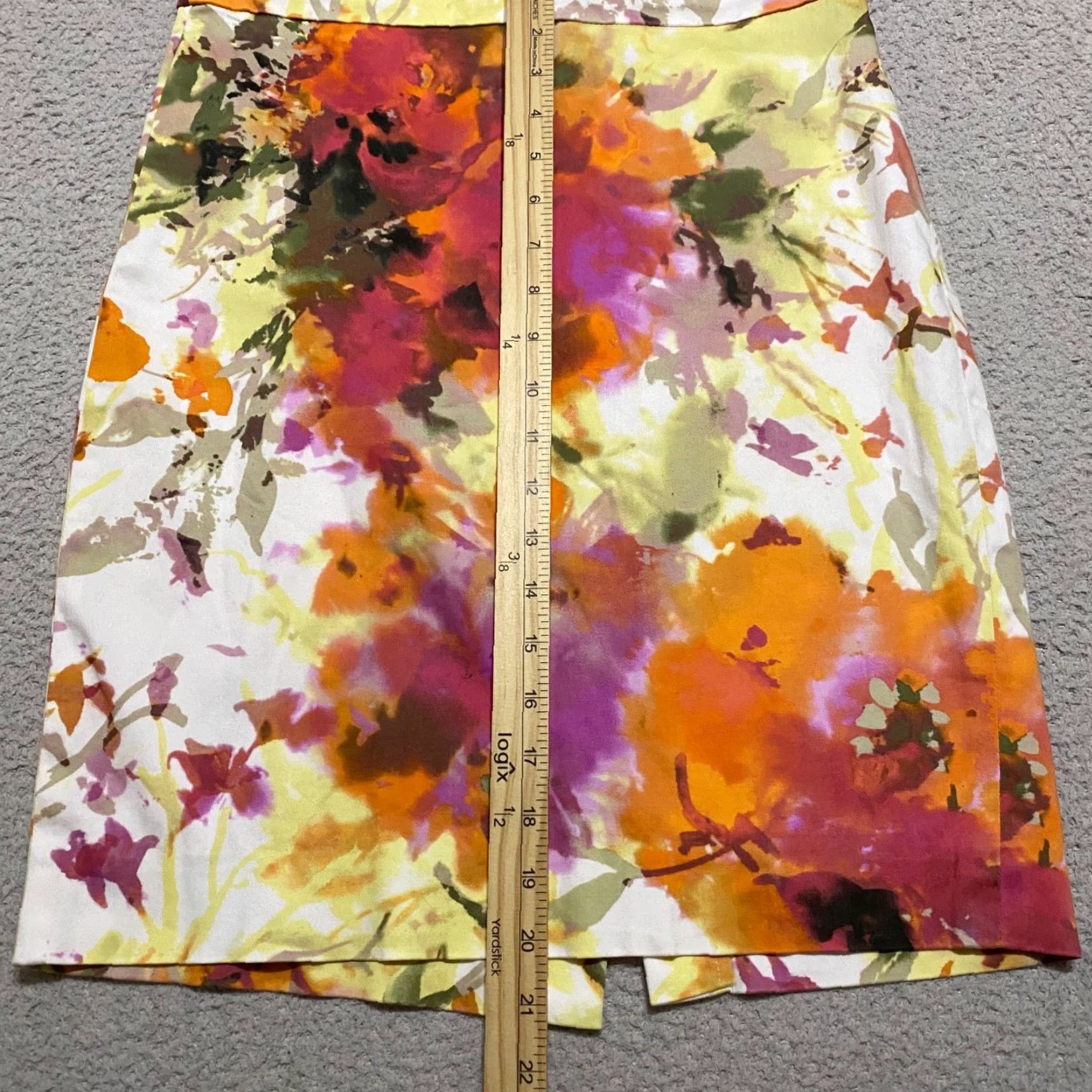 J.Crew J. Crew Womens sz 4 Skirt Multicolor Floral Straight Pencil Colorful Artsy Size 27" / US 4 / IT 40 - 4 Thumbnail