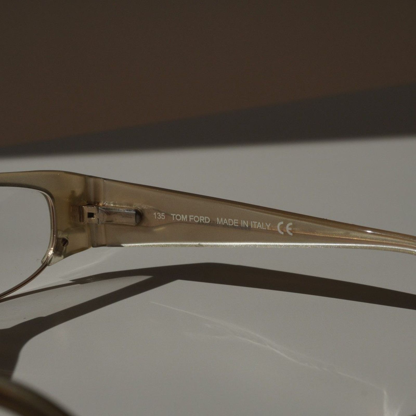 Tom Ford Tom ford 5076 467 gold logo beige eyewear glasses Size ONE SIZE - 5 Thumbnail