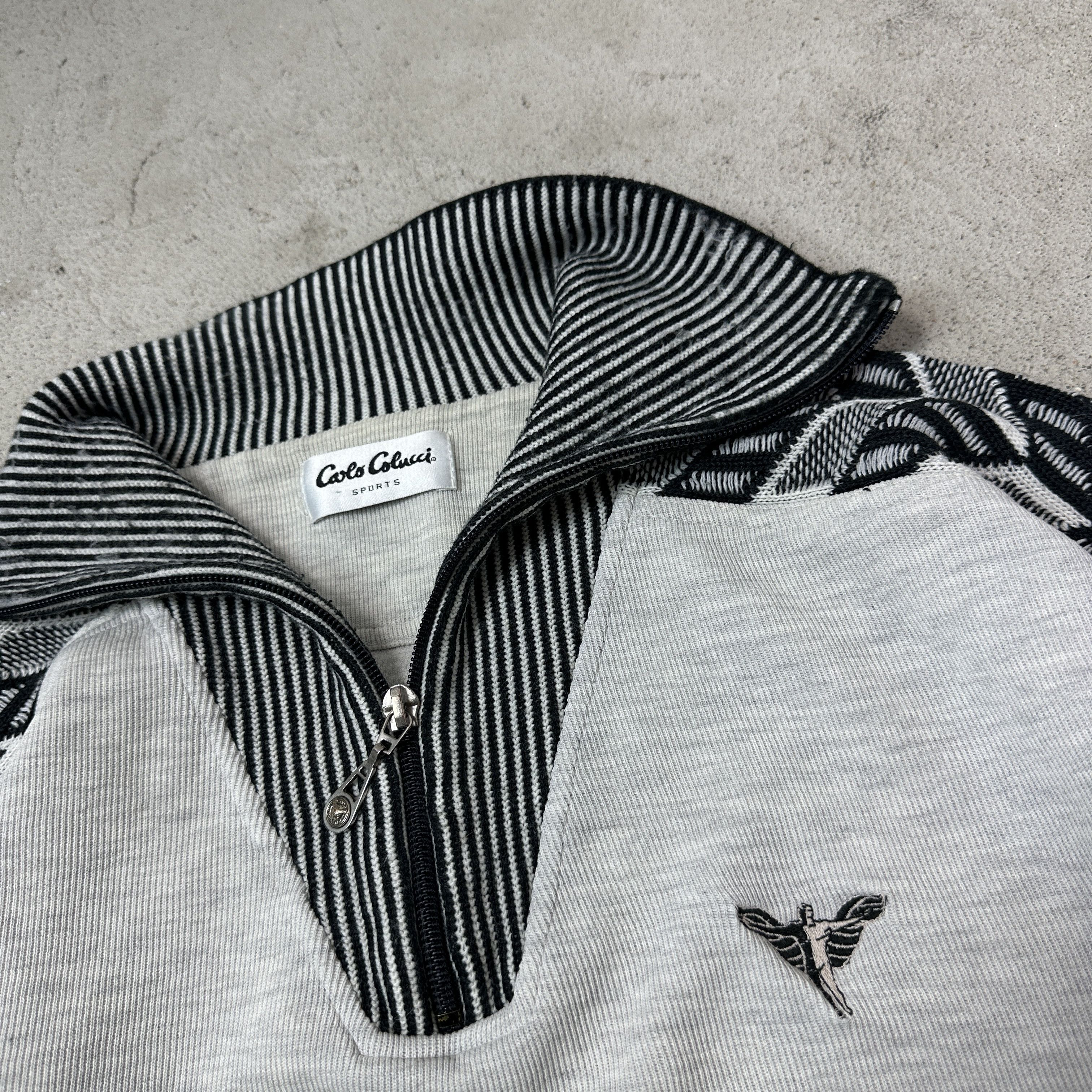 Carlo Colucci Vintage Cottage Carlo Colucci Quarter Zip Sweater Y2K Size US L / EU 52-54 / 3 - 3 Thumbnail