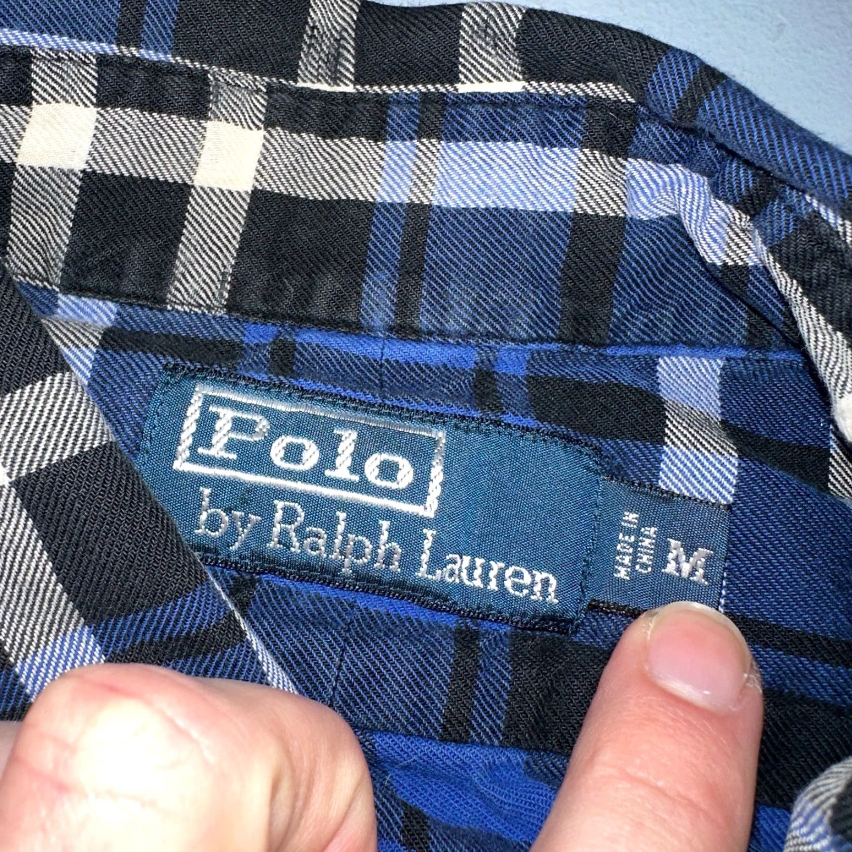 Polo Ralph Lauren VINTAGE Polo Ralph Lauren Oxford Shirt Plaid Stripe Button-Down Blue Mens M 100% Cotton Casual Business 90s Size US M / EU 48-50 / 2 - 7 Thumbnail