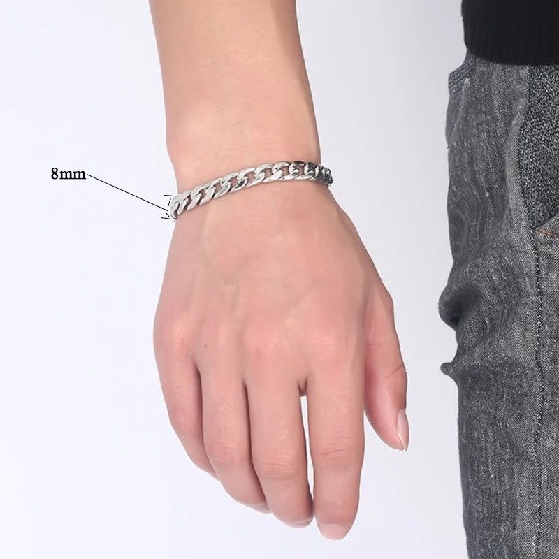 Japanese Brand × Vintage Stainless Steel Minimalist Link Bracelet Size ONE SIZE - 5 Thumbnail