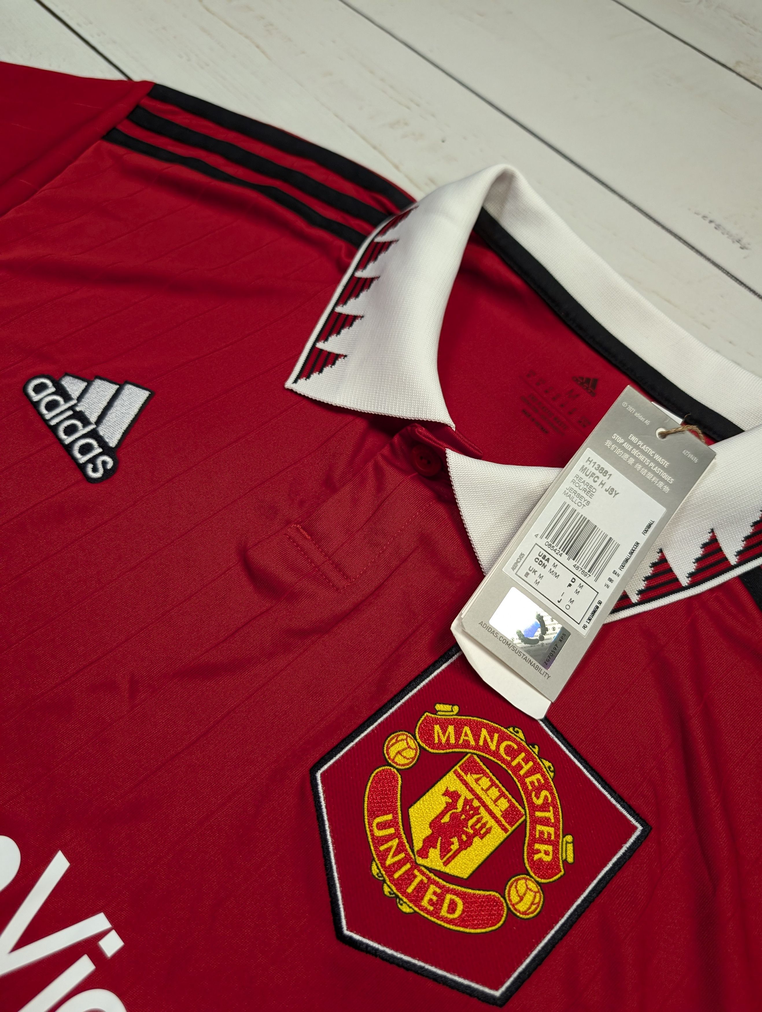 Adidas Adidas Manchester United 22/23 Soccer Jersey Polo Home Kit Size US M / EU 48-50 / 2 - 5 Thumbnail