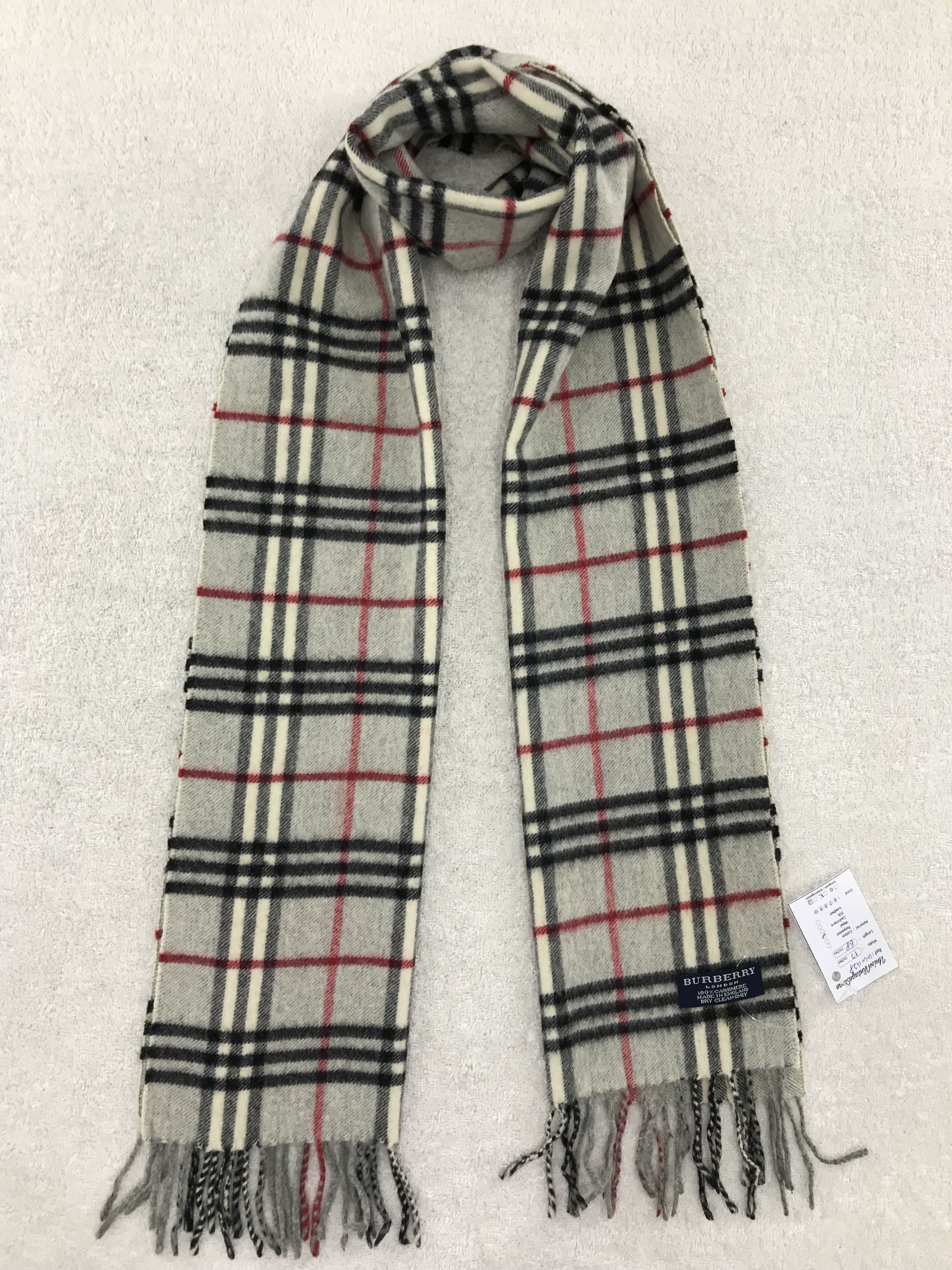 Burberry × Vintage Burberry Scarf / Muffler / Neckwear - WW928 Size ONE SIZE - 1 Thumbnail