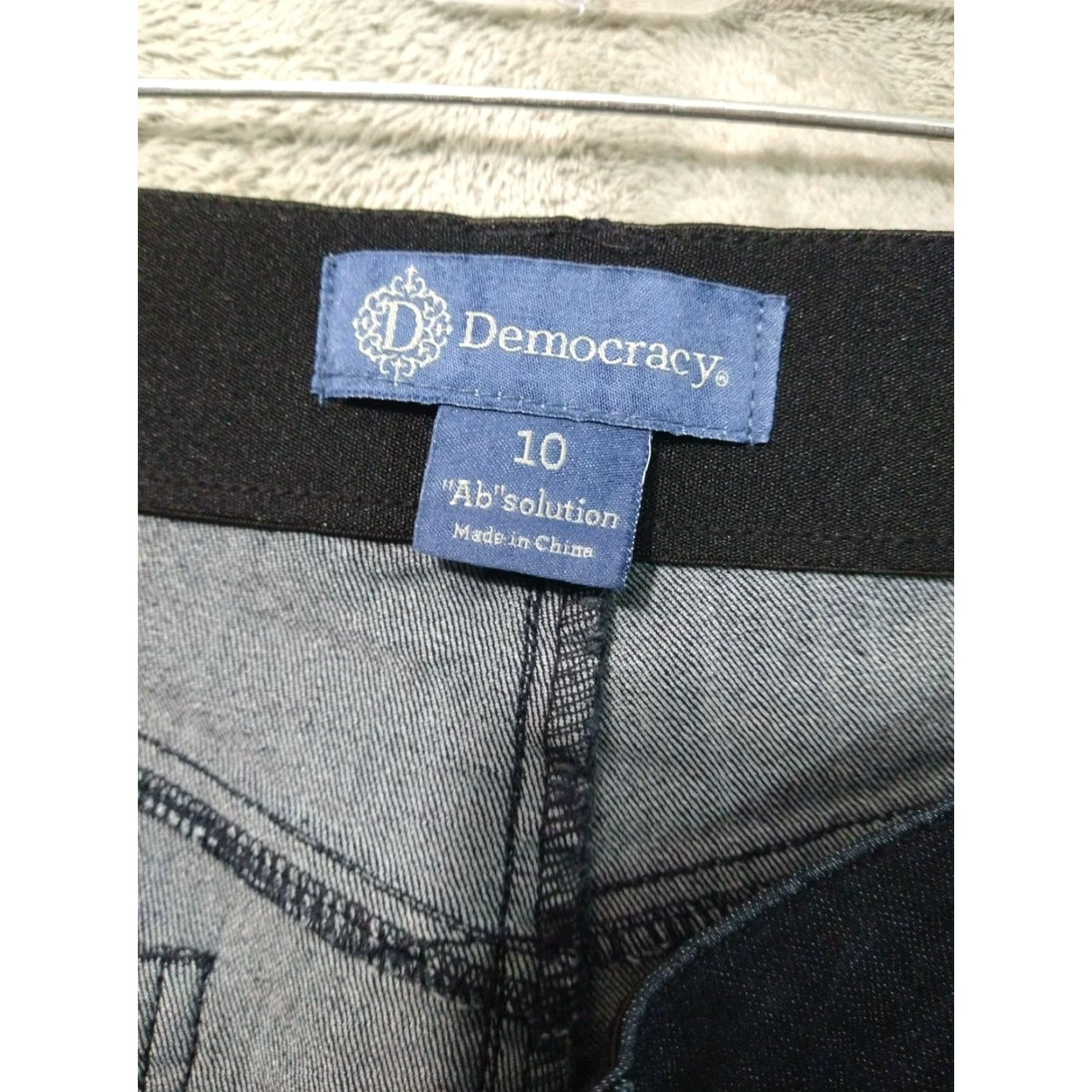 Vintage Democracy Jeans Womens 10 Blue Denim Ab Solution Mid Rise Booty Lift Jegging Size 32" / US 10 / IT 46 - 7 Thumbnail