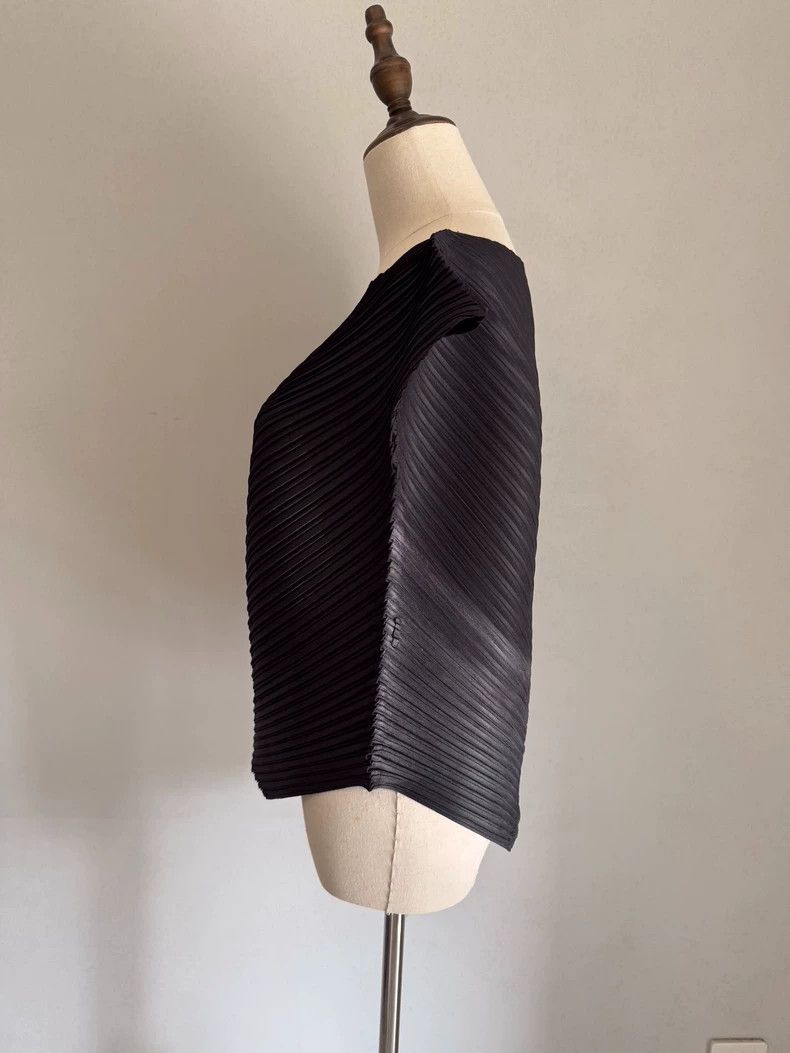 Issey Miyake Issey Miyake size:3 Twill pleated spring top Size XS / US 0-2 / IT 36-38 - 3 Thumbnail