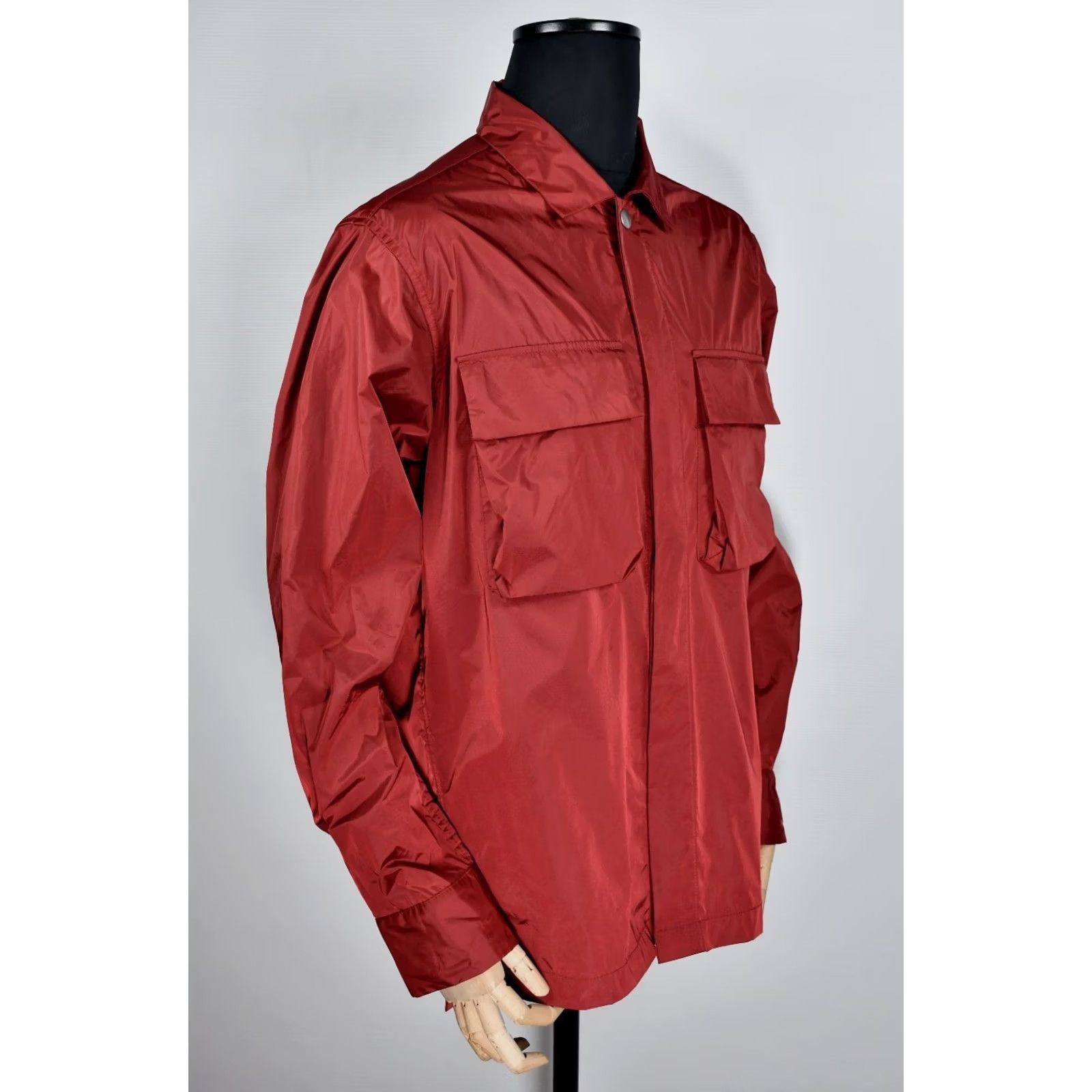 Albam Albam Jacket Regular Fit XL Burgundy Nylon 80%/20% Cotton Men's Spring Fall Winter Casual Shirt? Size US XL / EU 56 / 4 - 3 Thumbnail